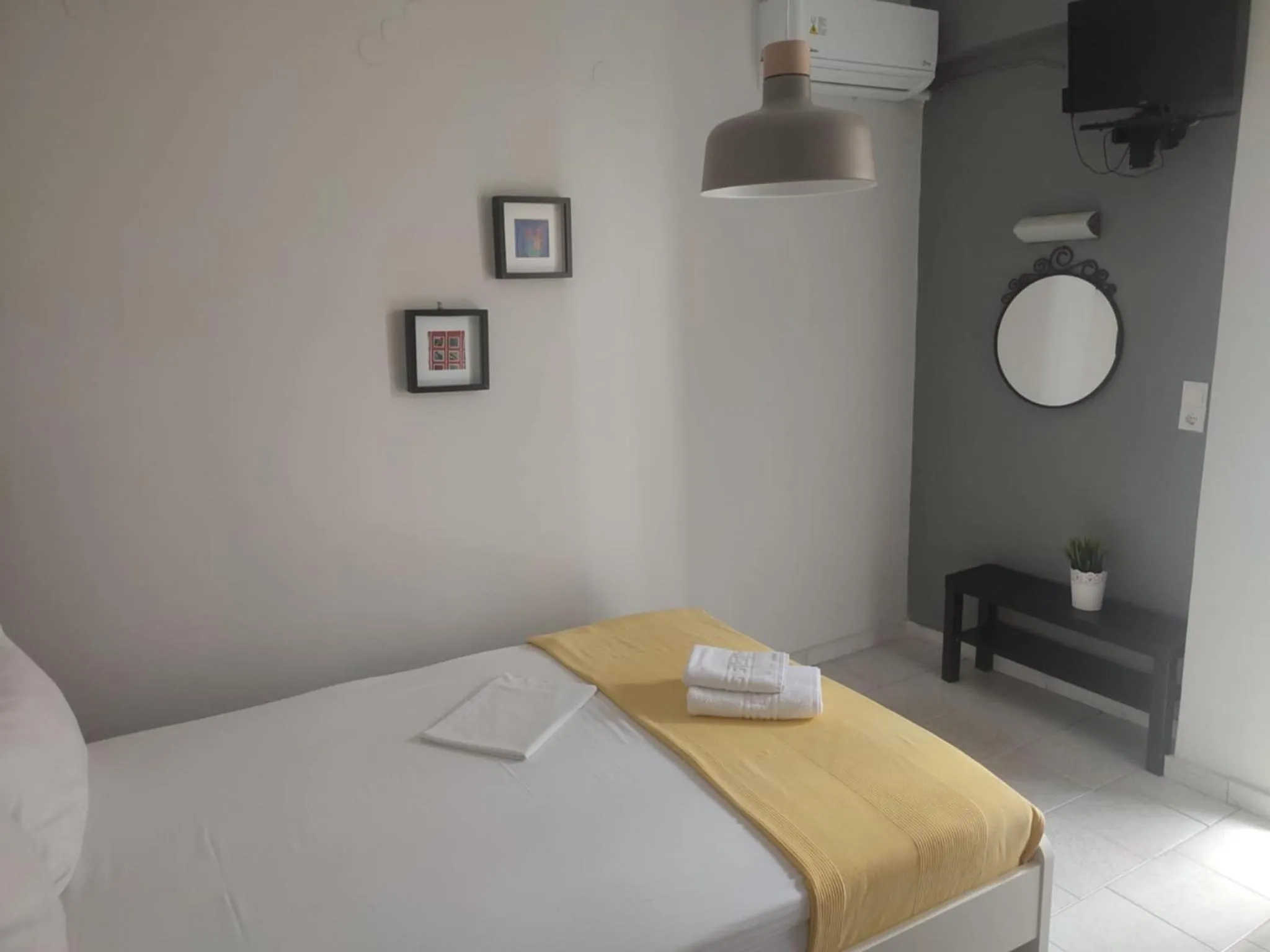 Photo of the whole room, Bed in Posidonio Hotel