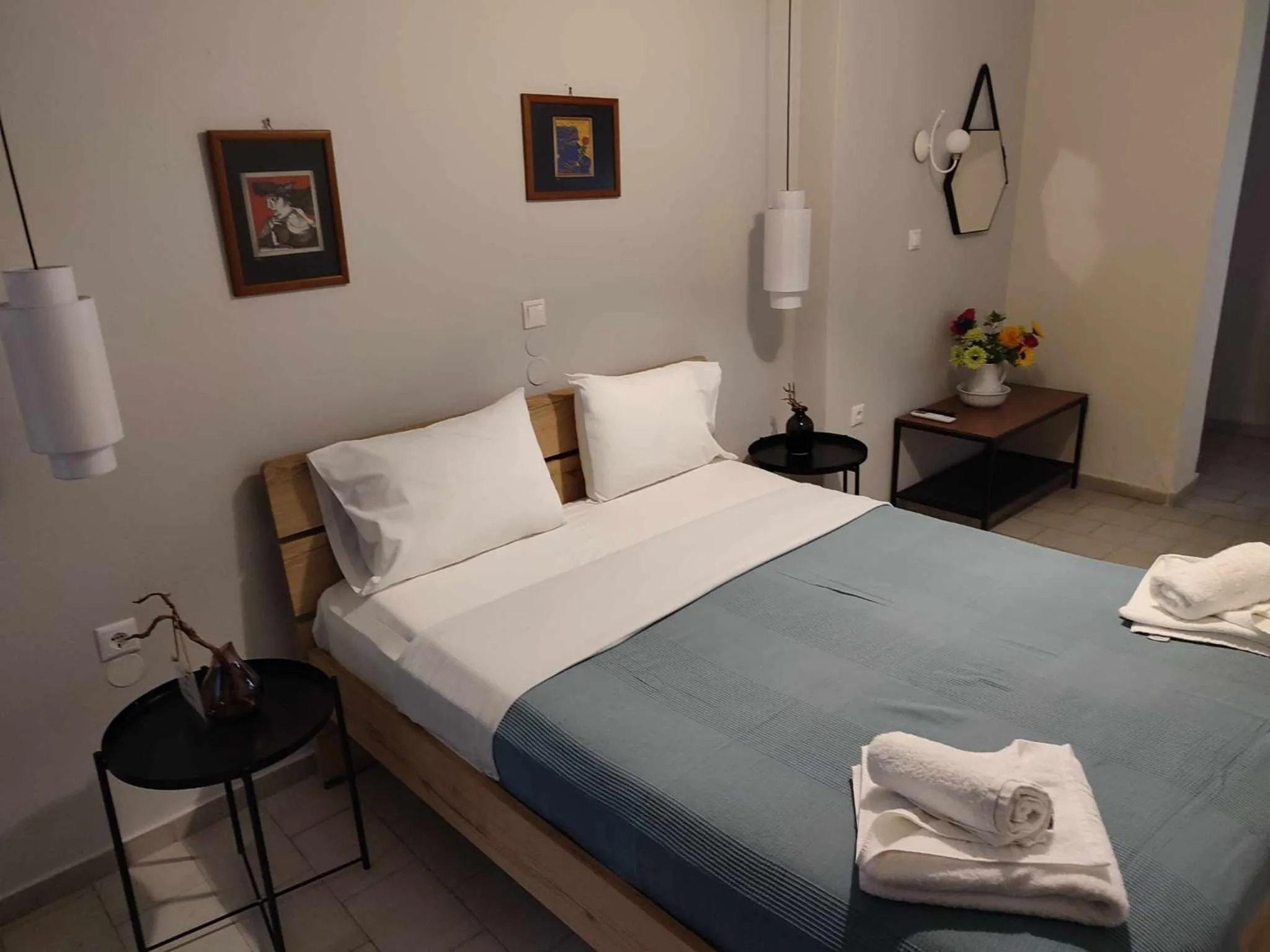 Bedroom, Bed in Posidonio Hotel