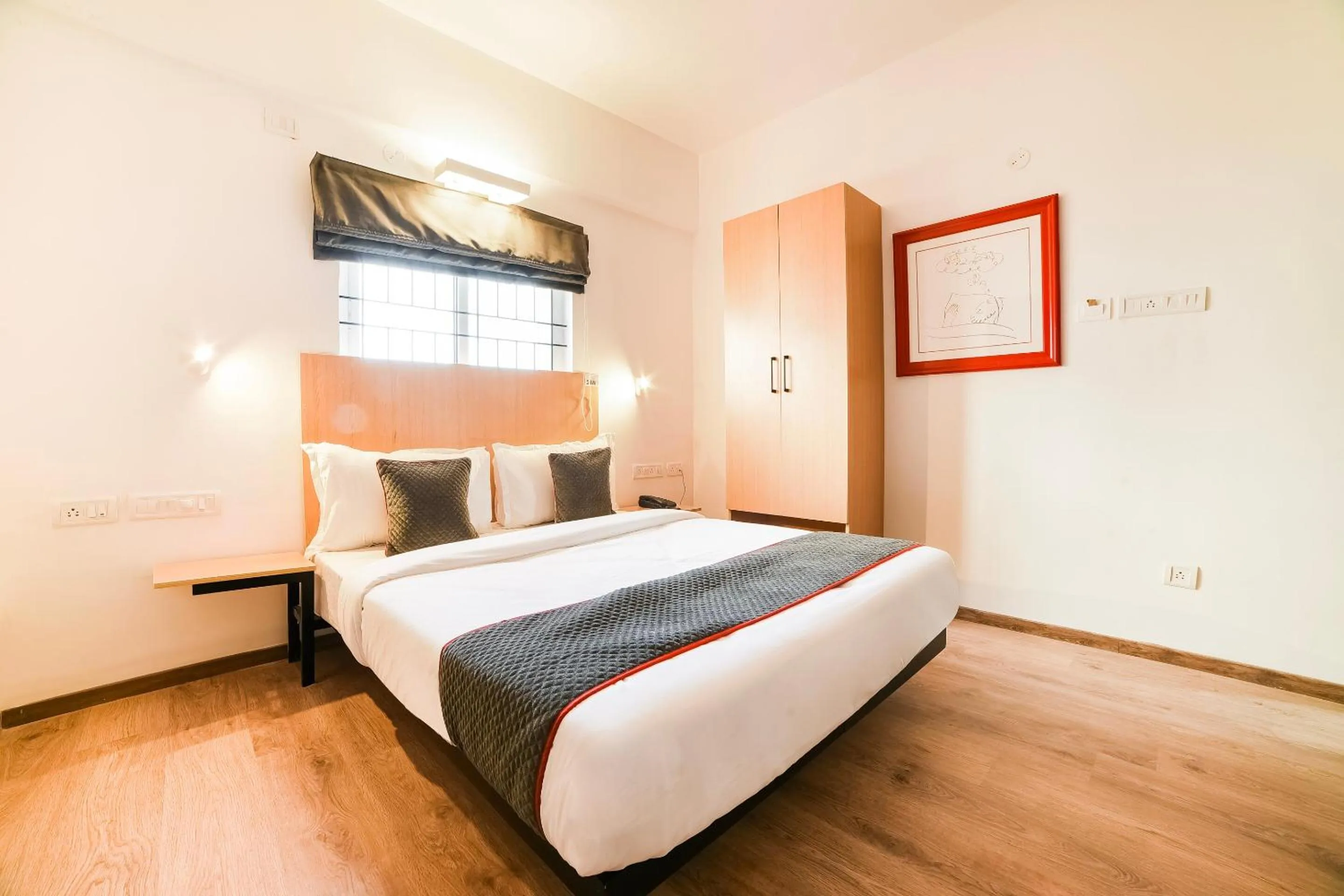 Bedroom, Bed in Townhouse Varthur Main Road Near Nexus Whitefield (The Forum Neighbourhood Mall)