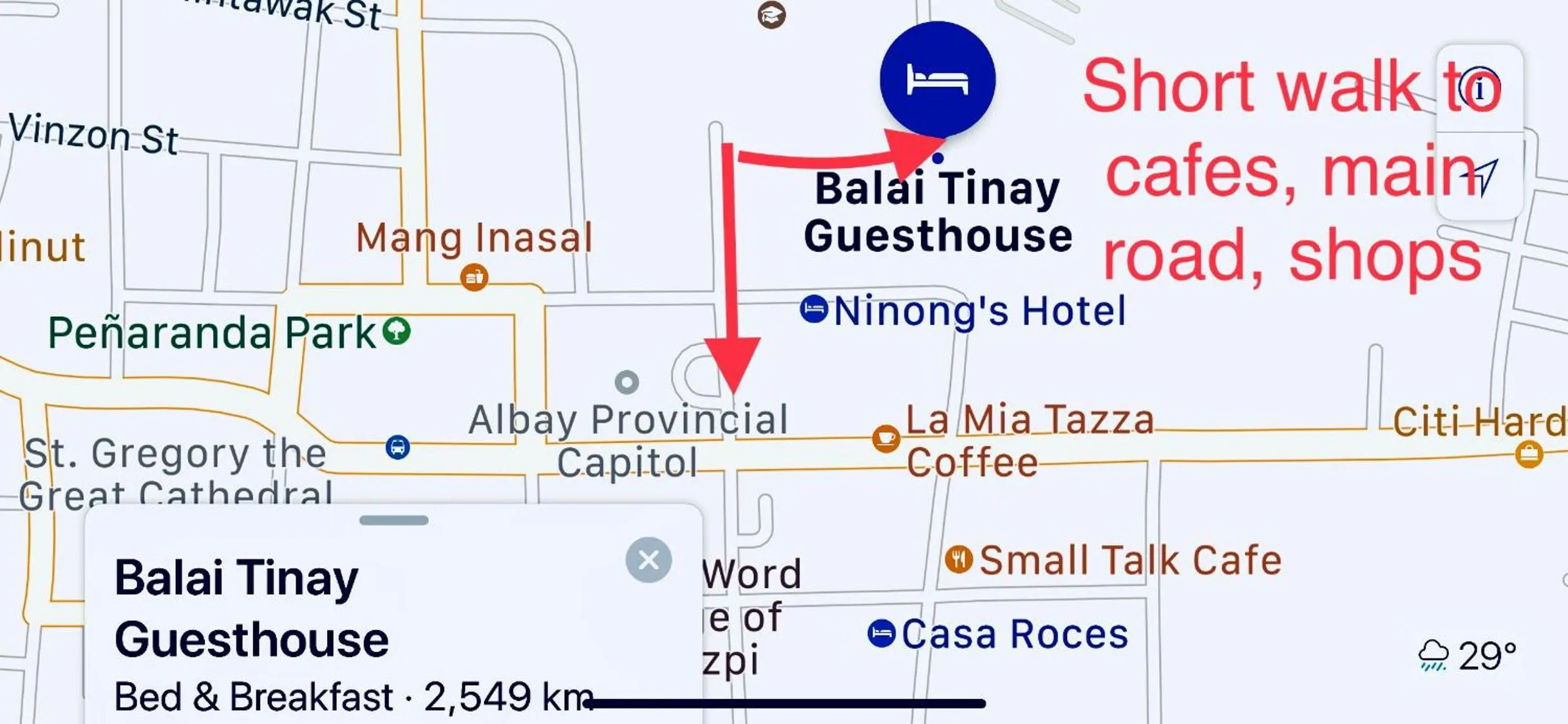 Nearby landmark in Balai Tinay Guesthouse