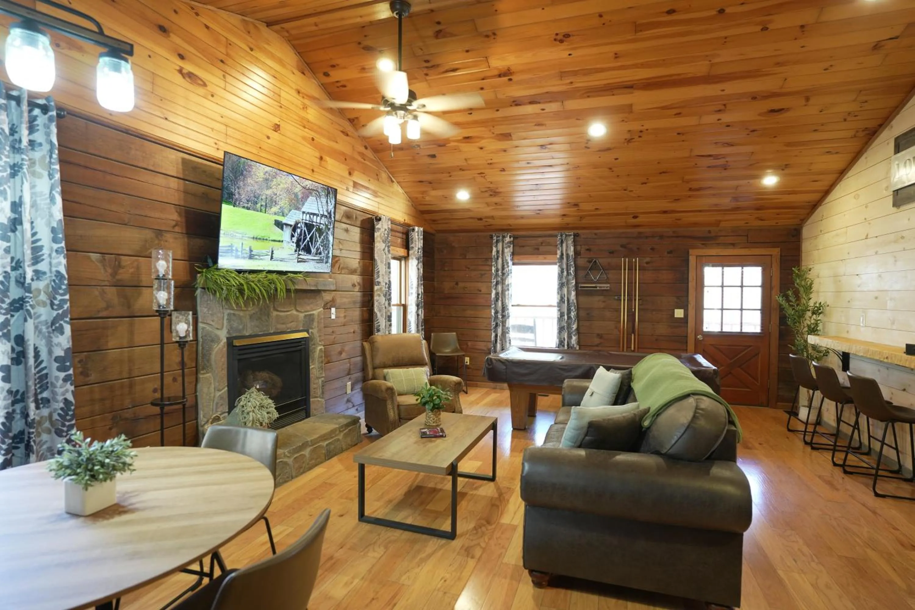 Seating area in Love Shack