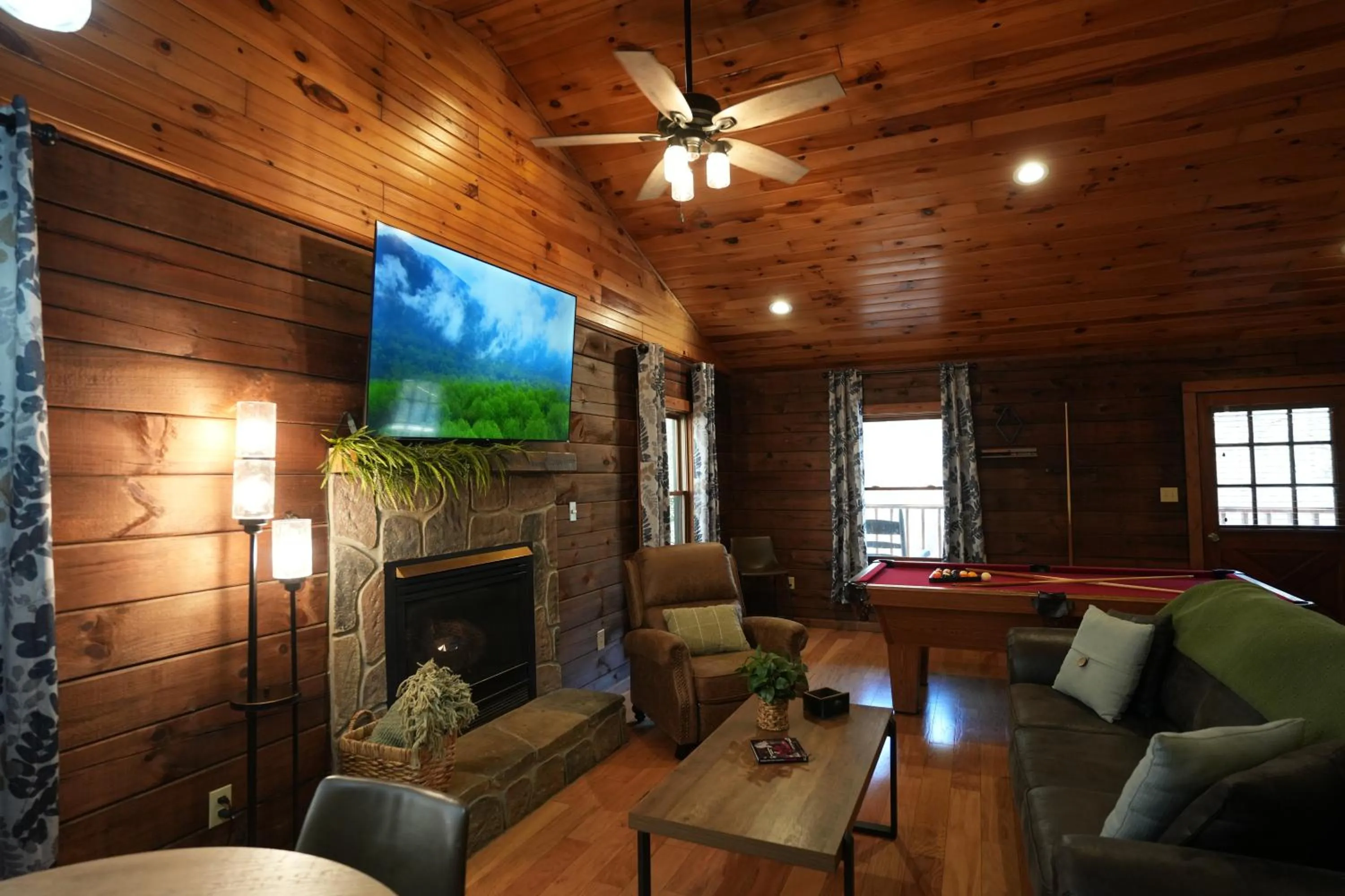 Seating area in Love Shack