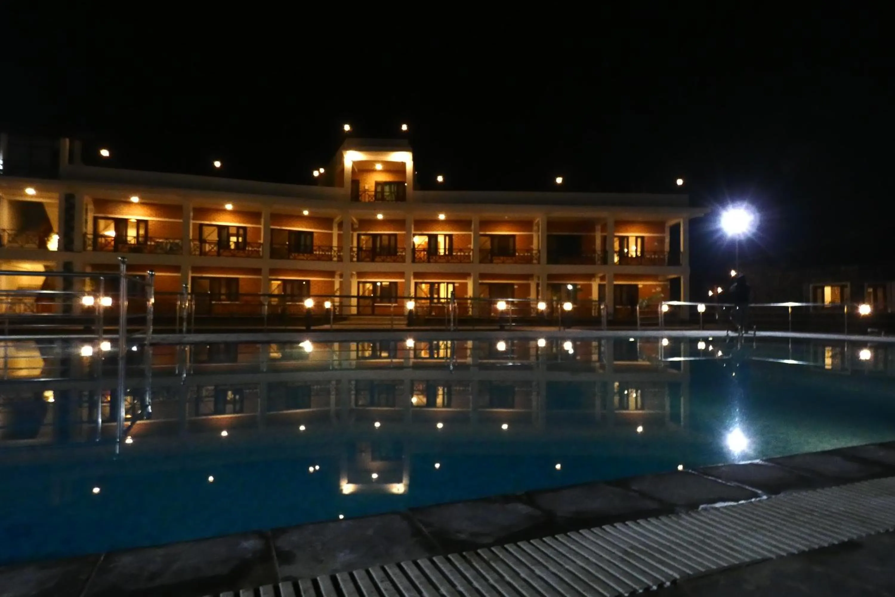 Swimming pool in Babai Resort Pvt Ltd