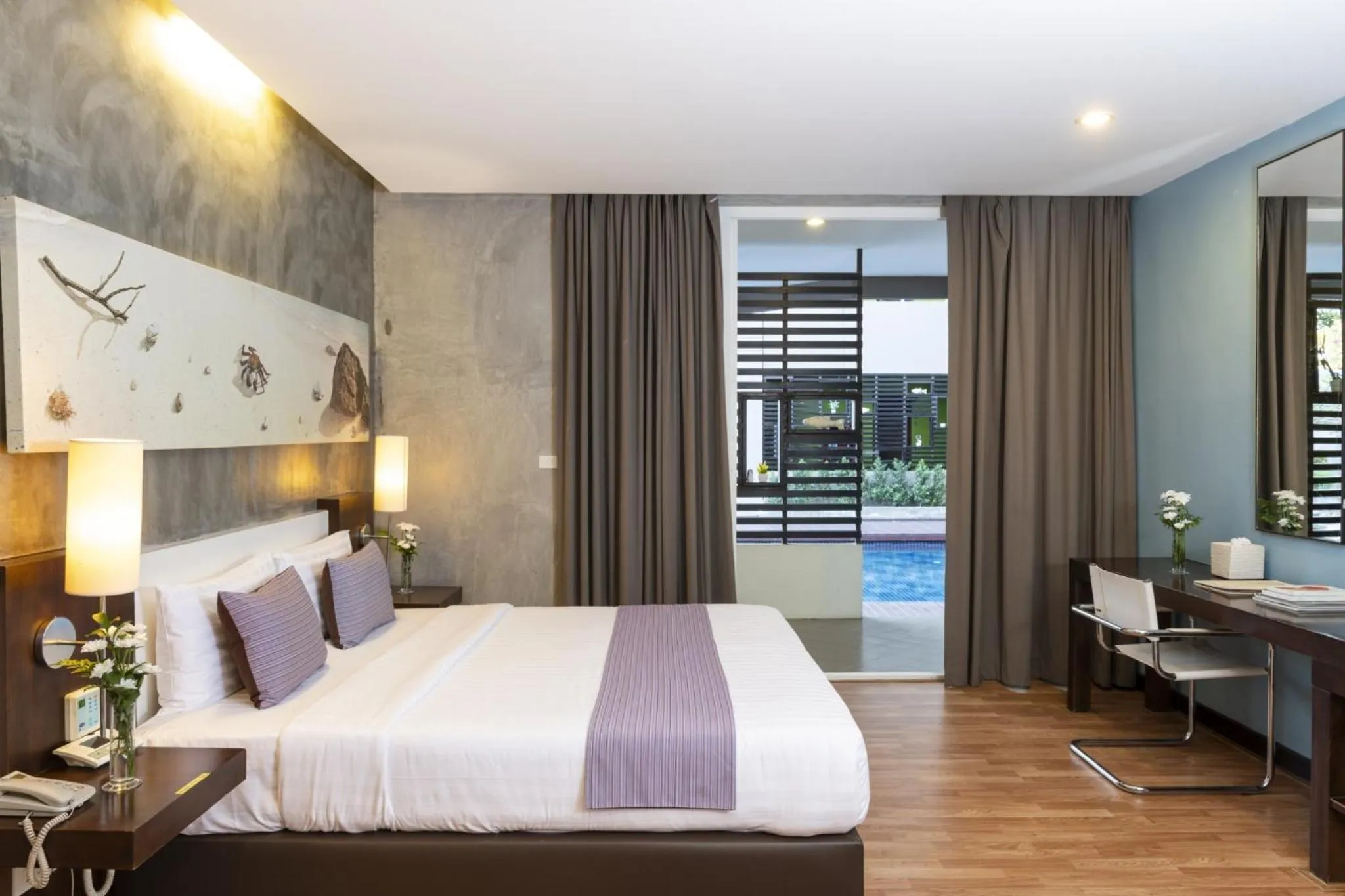 Bed in Silathip Huahin Serviced Apartment & Hotel