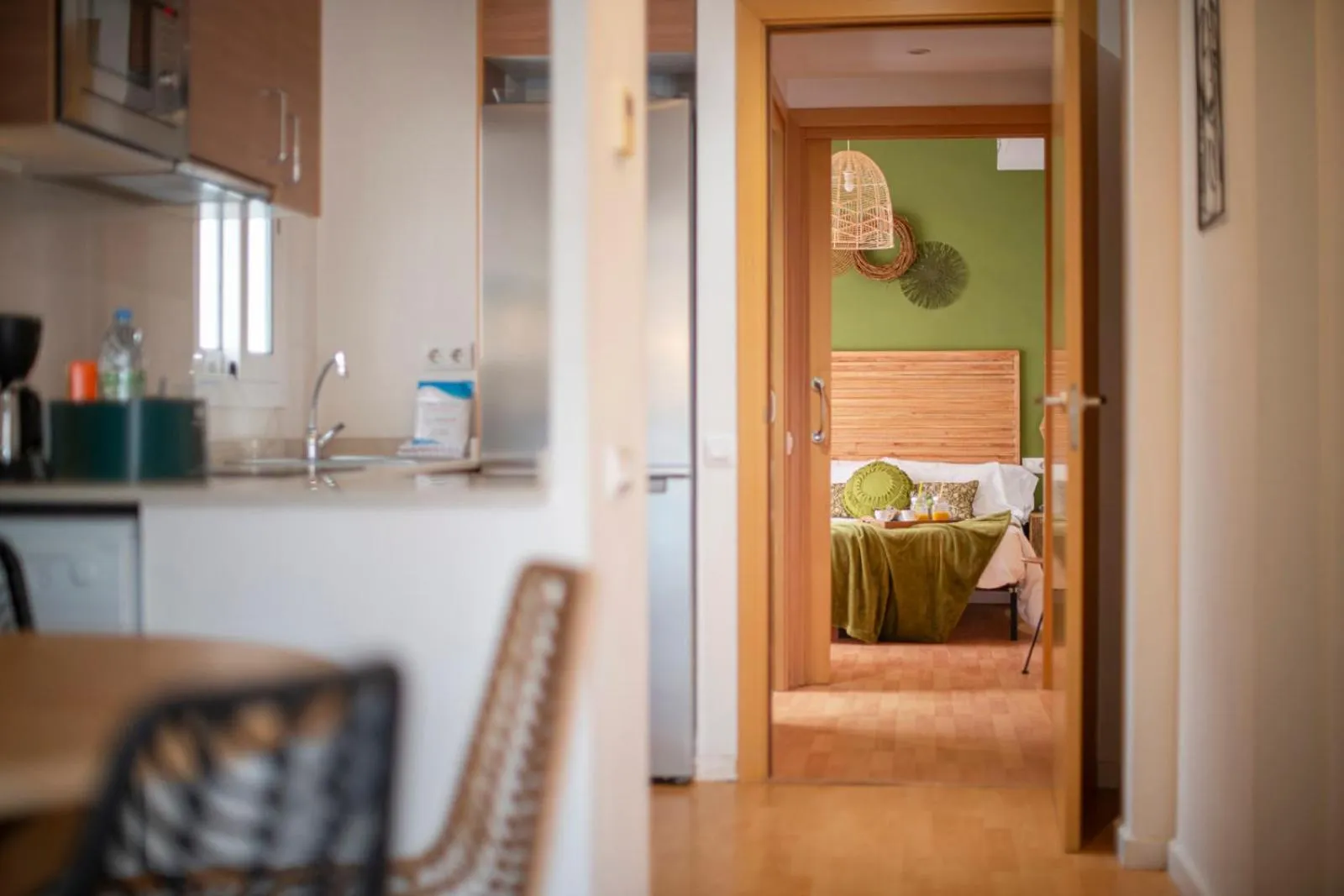 Kitchen or kitchenette, Bed in You Stylish Sagrada Familia Apartments