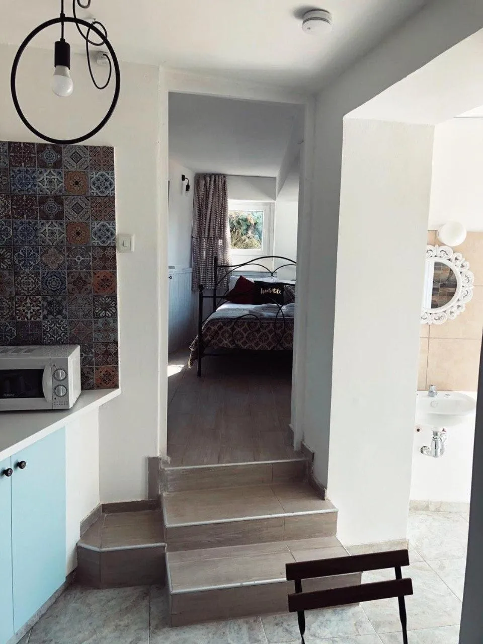 Kitchen or kitchenette, Bed in Katsikantaris Homes