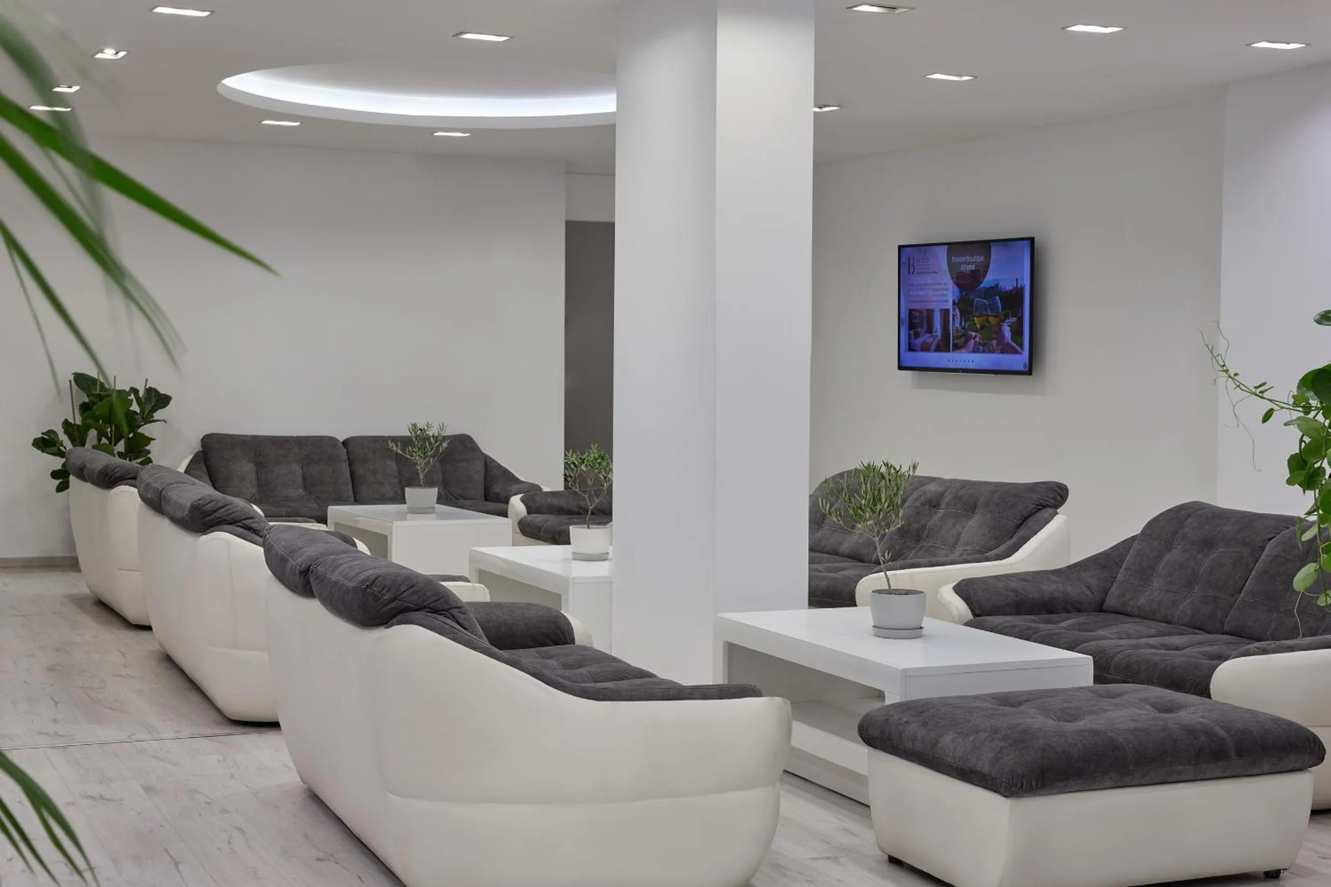 Seating area in Boss Boutique Athens by Prima Hotels