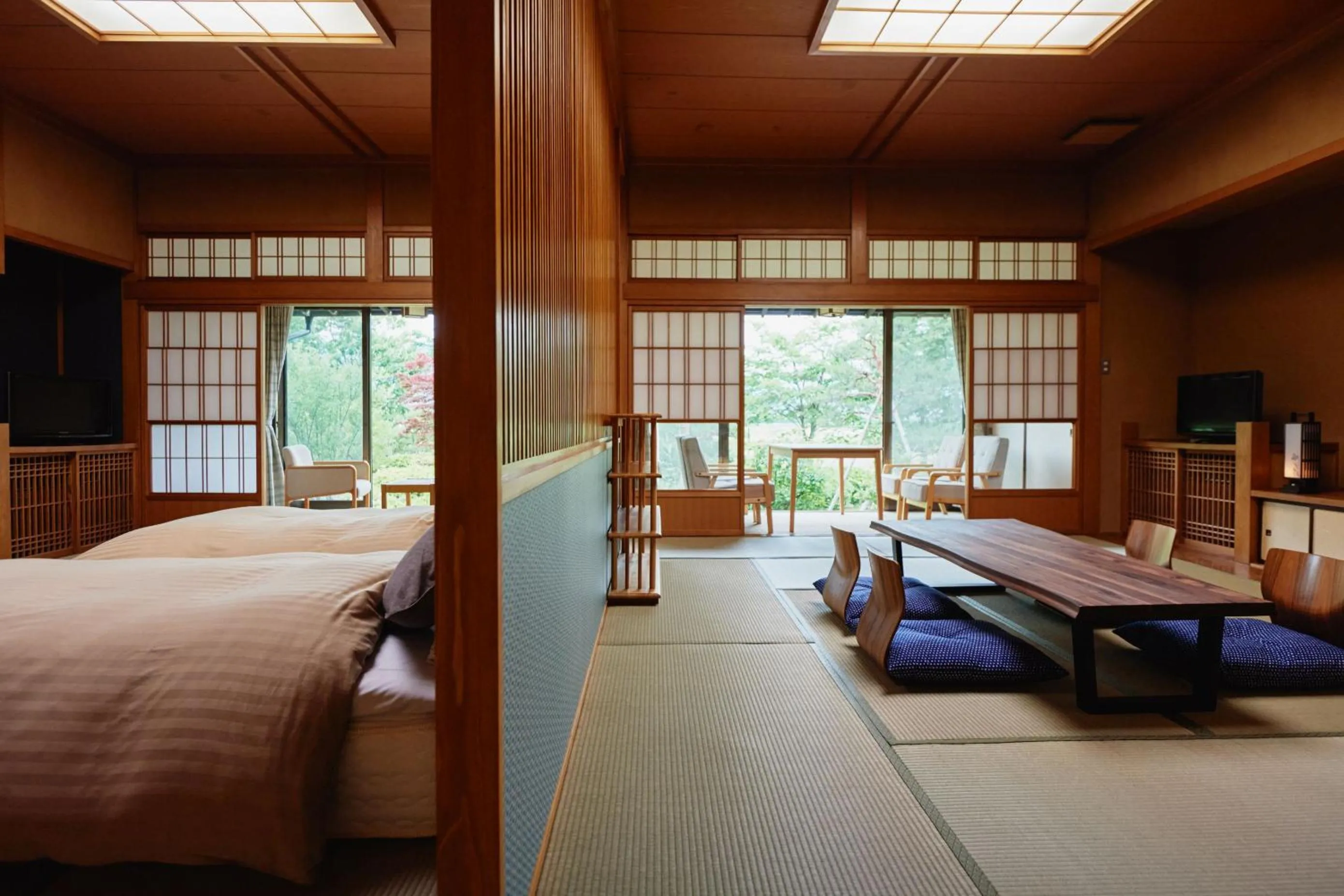 Bed in Takamiya Ryokan Sagiya Sansorai