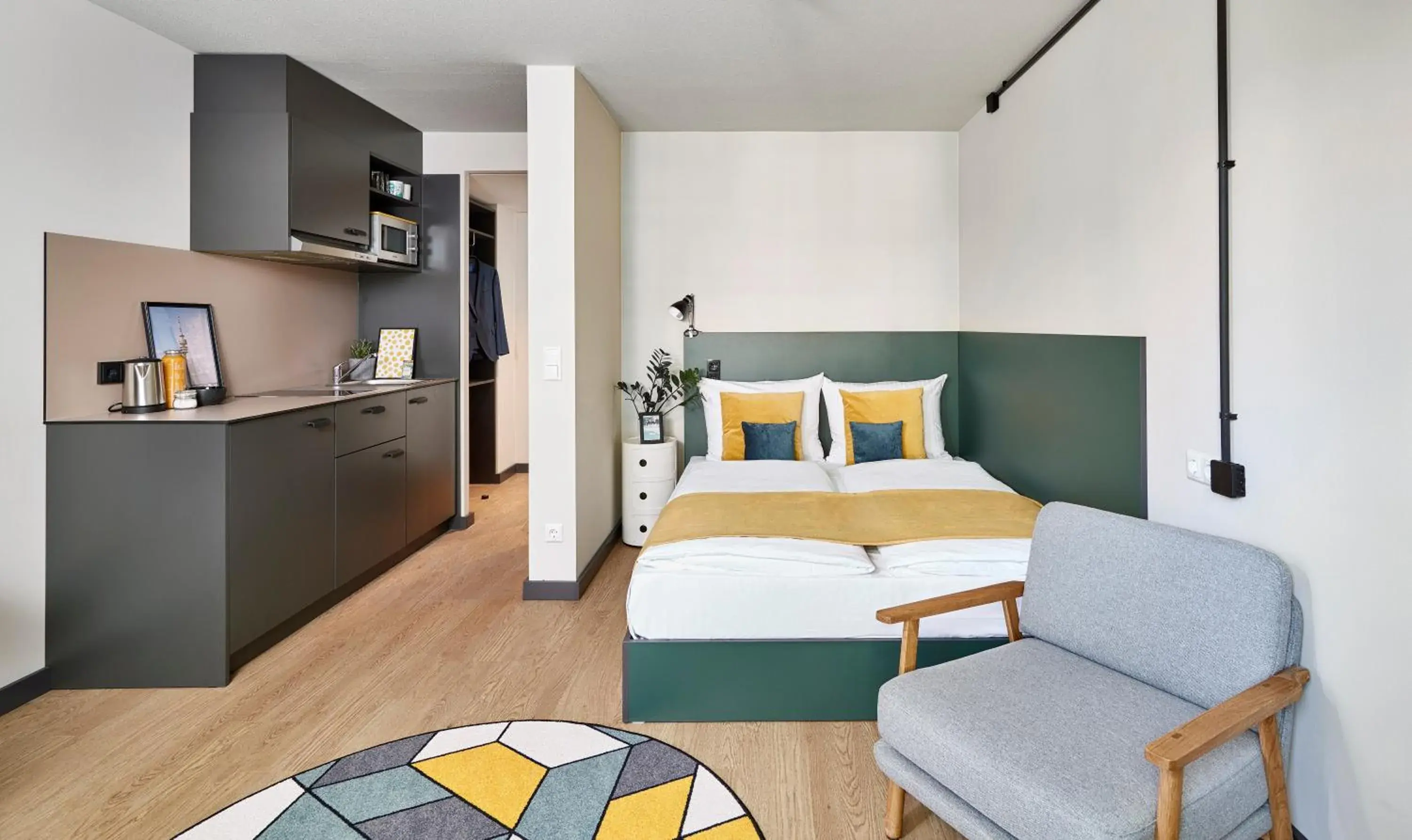 Bedroom, Bed in Living Hotel am Olympiapark Bedroom, Bed in Living Hotel am Olympiapark