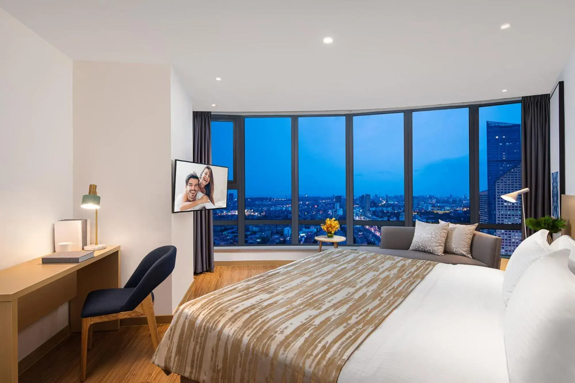 Bedroom, Bed in Joysuites Nantong Bedroom, Bed in Joysuites Nantong