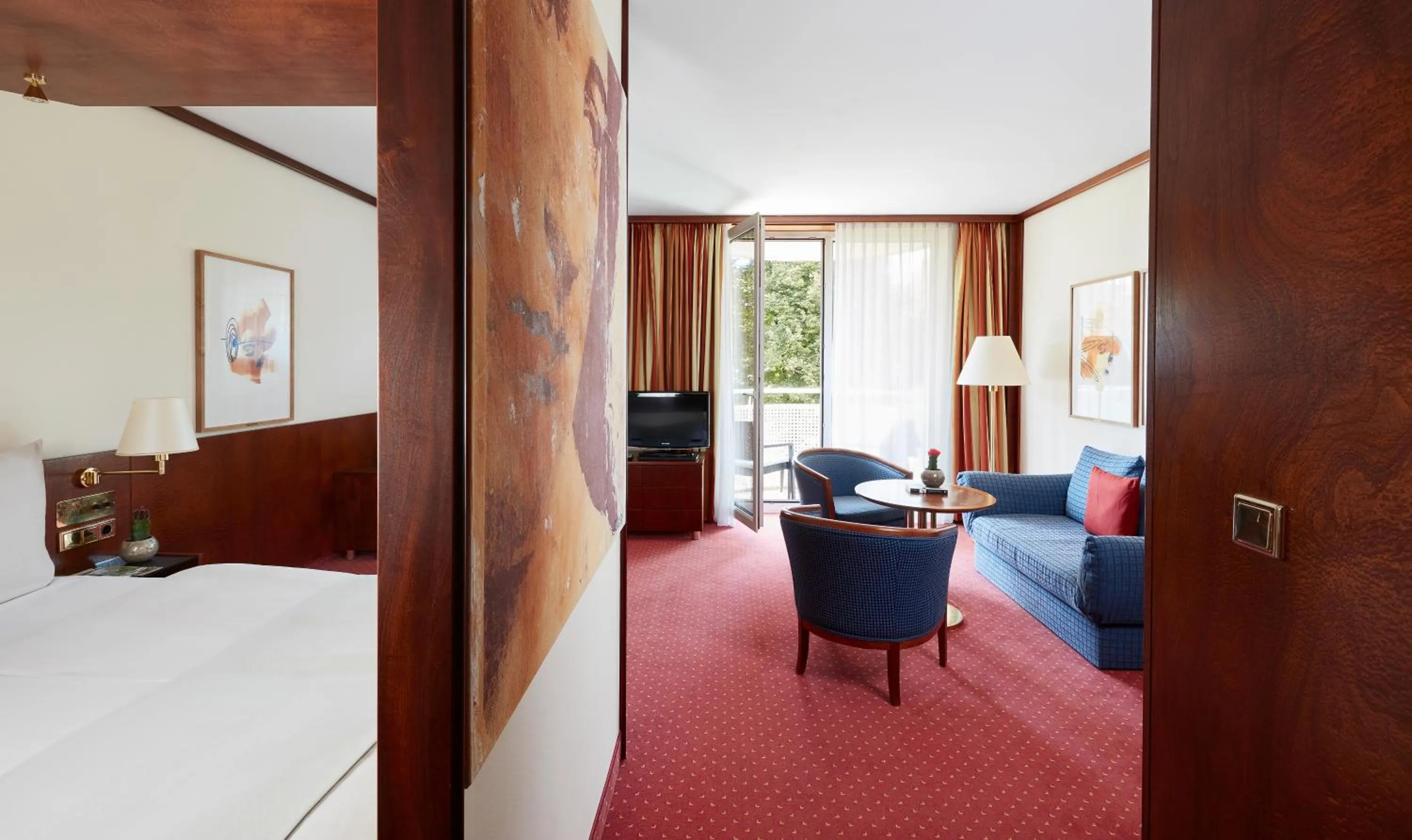 View (from property/room), Bed in Living Hotel Weißensee