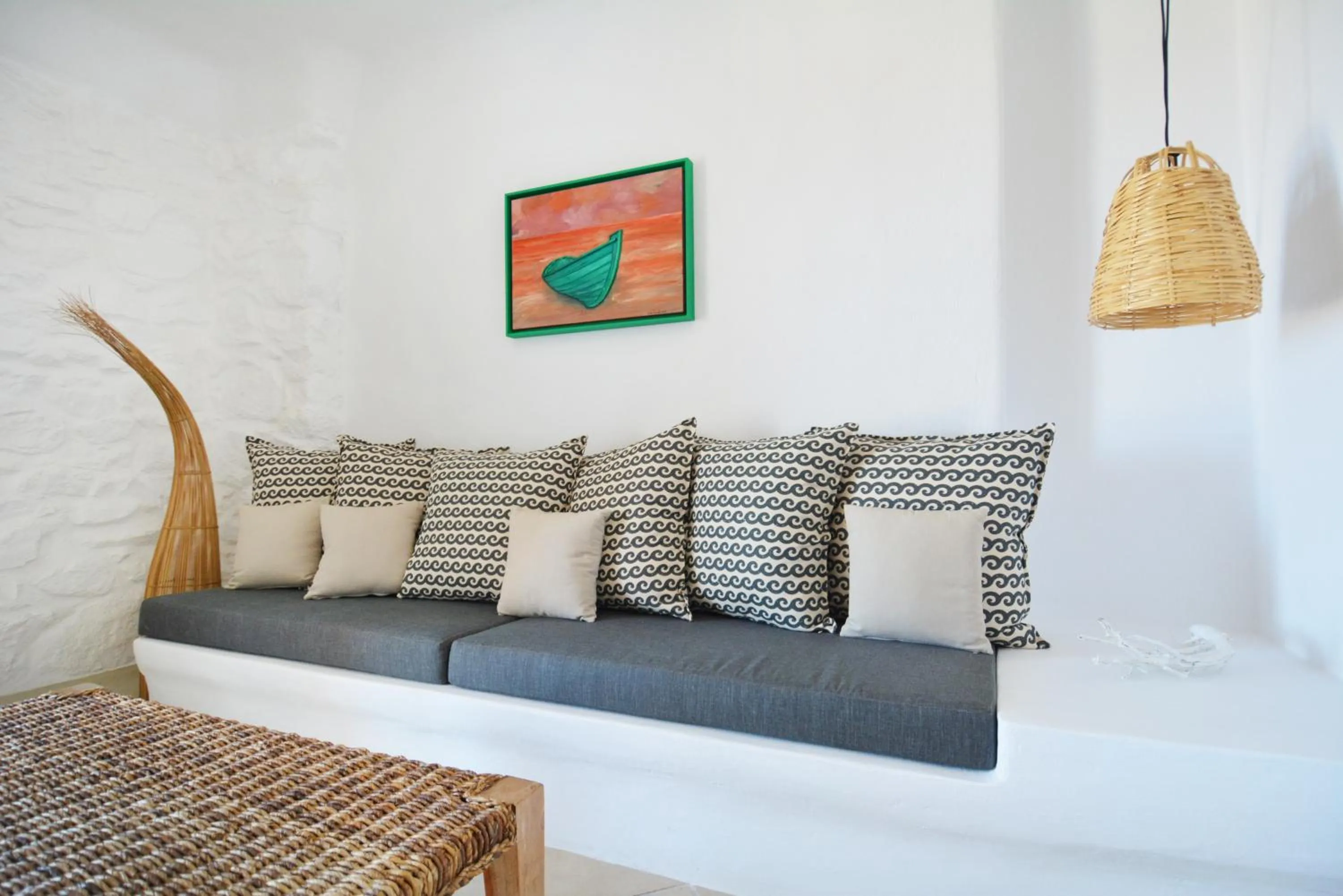 Living room in Sea Breeze Mykonos
