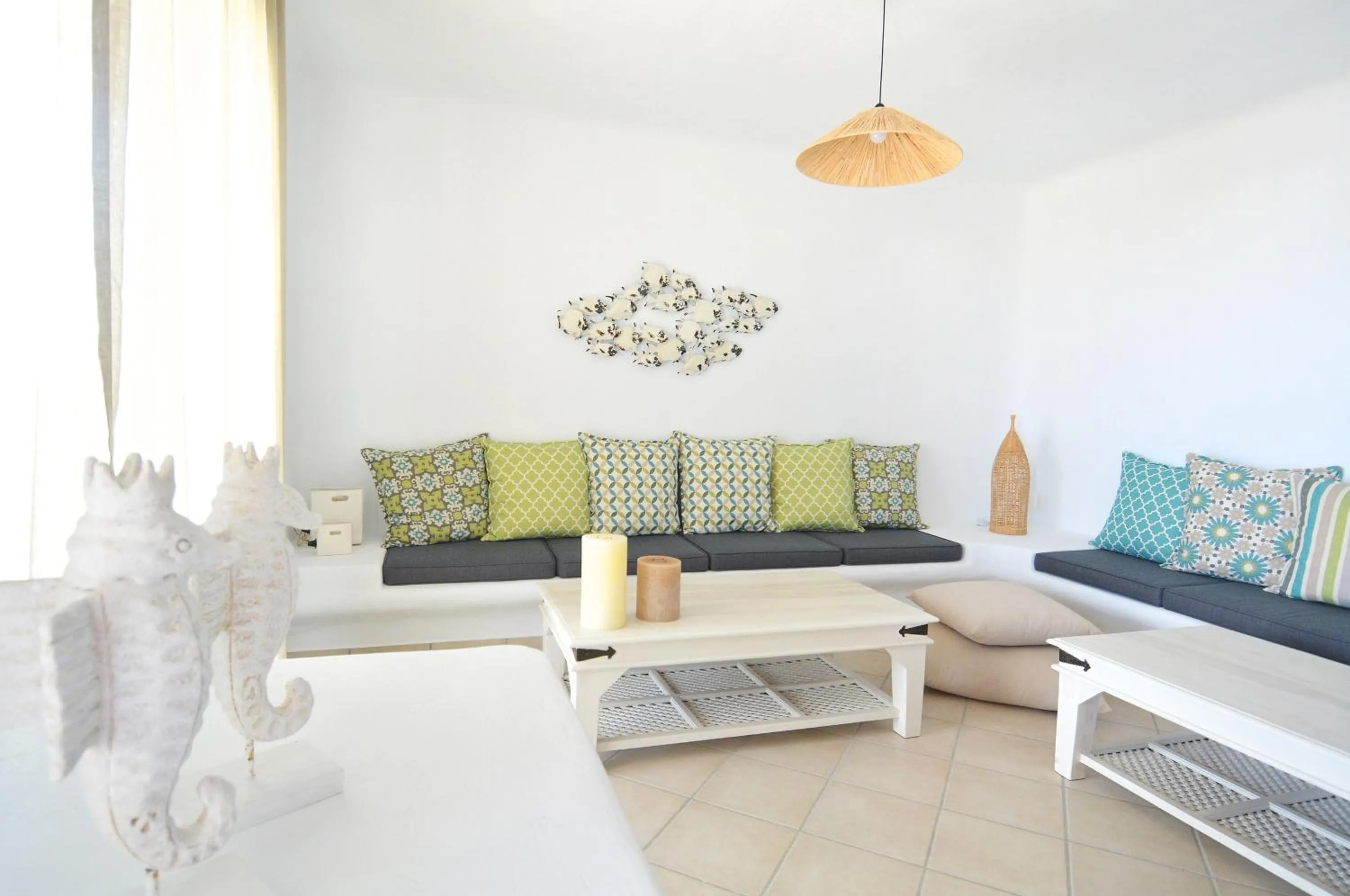 Living room in Sea Breeze Mykonos