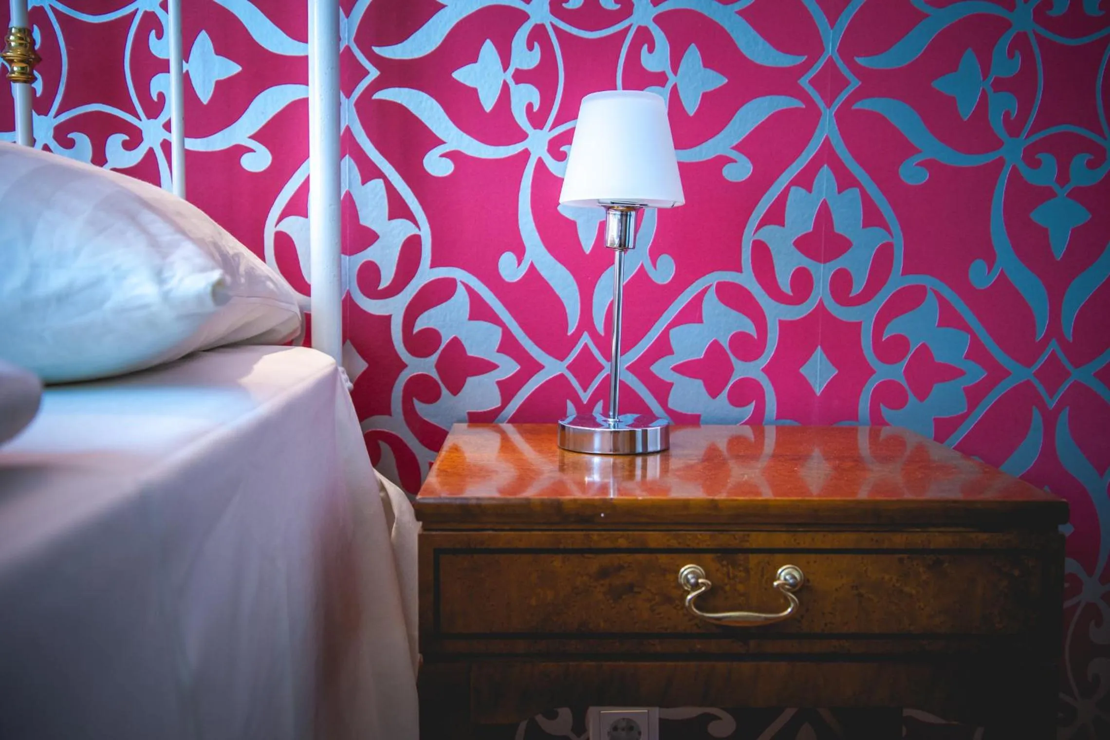 Decorative detail, Bed in Hotel Alexander