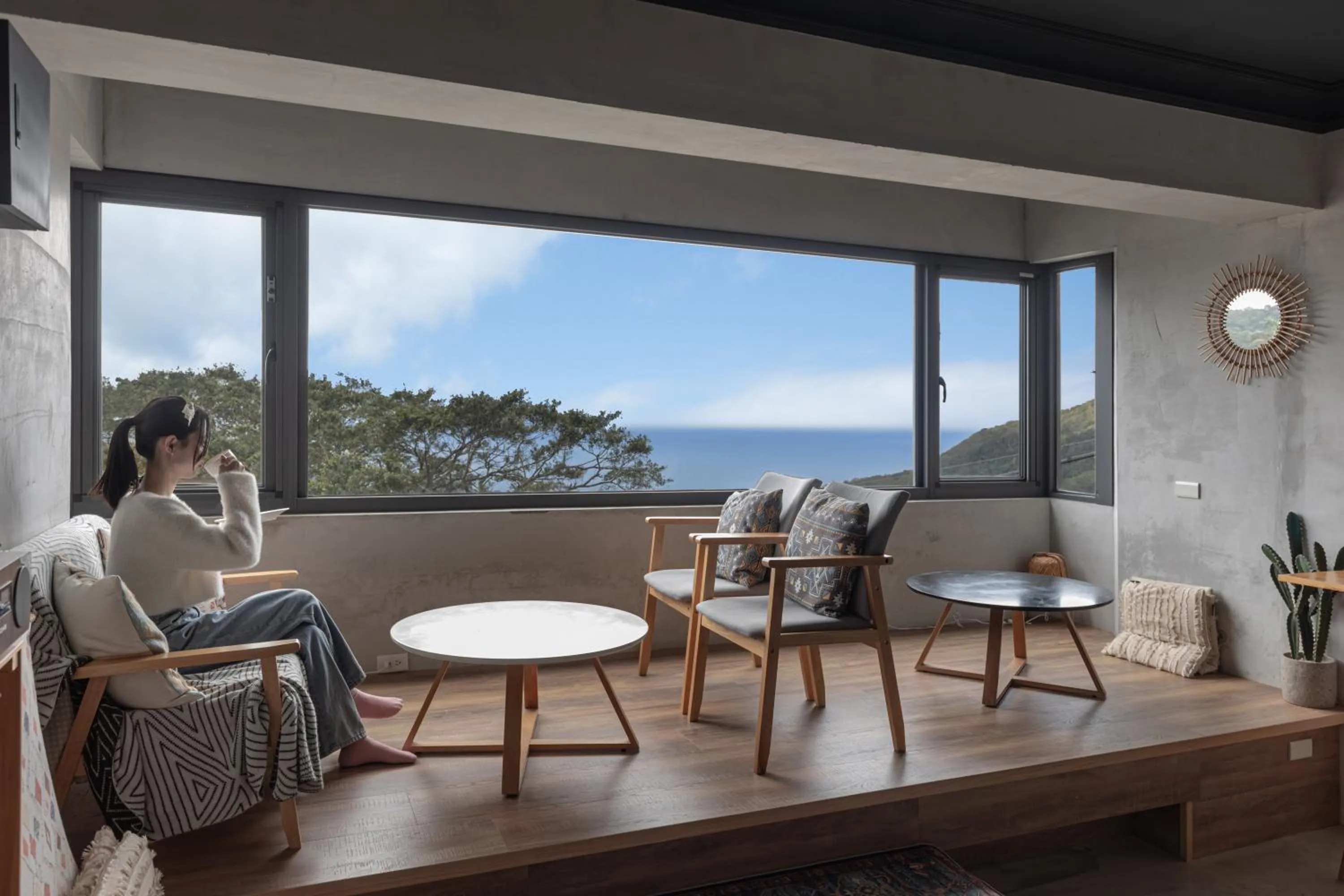 Seating area in Jiufen The Ocean Theory