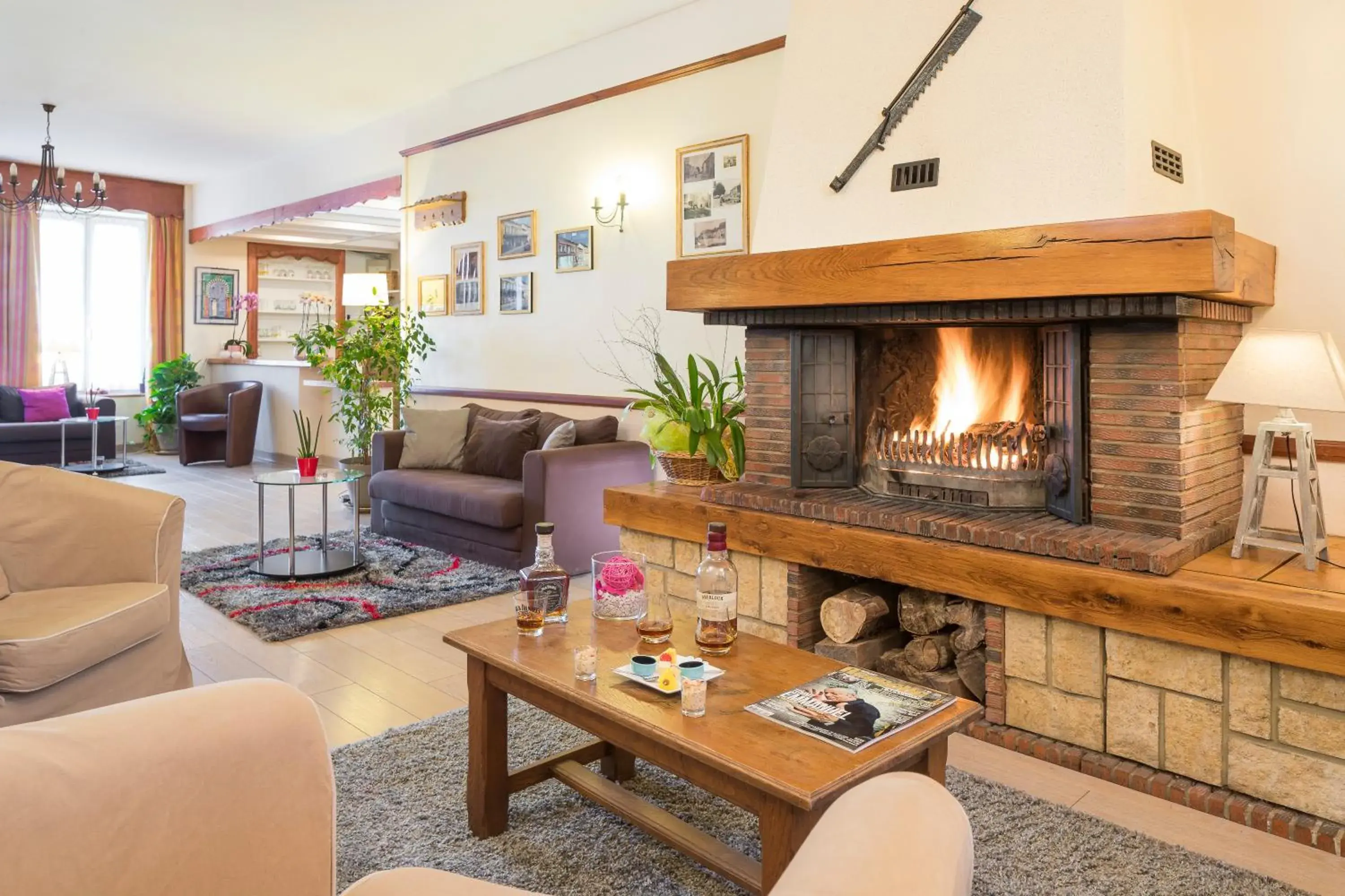 Living room in Logis La Sapinière Living room in Logis La Sapinière