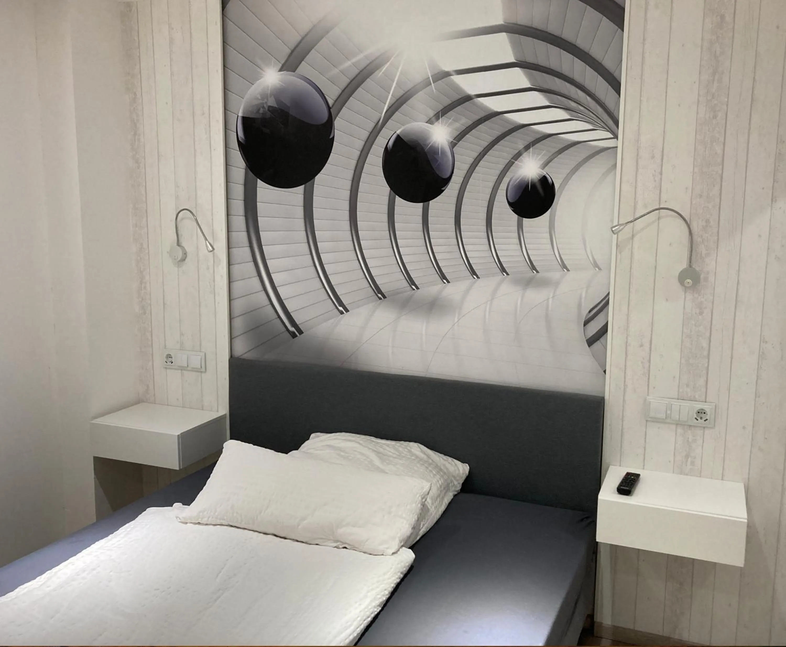Other, Bed in Messe-Hotelzimmer-Einzimmerappartement