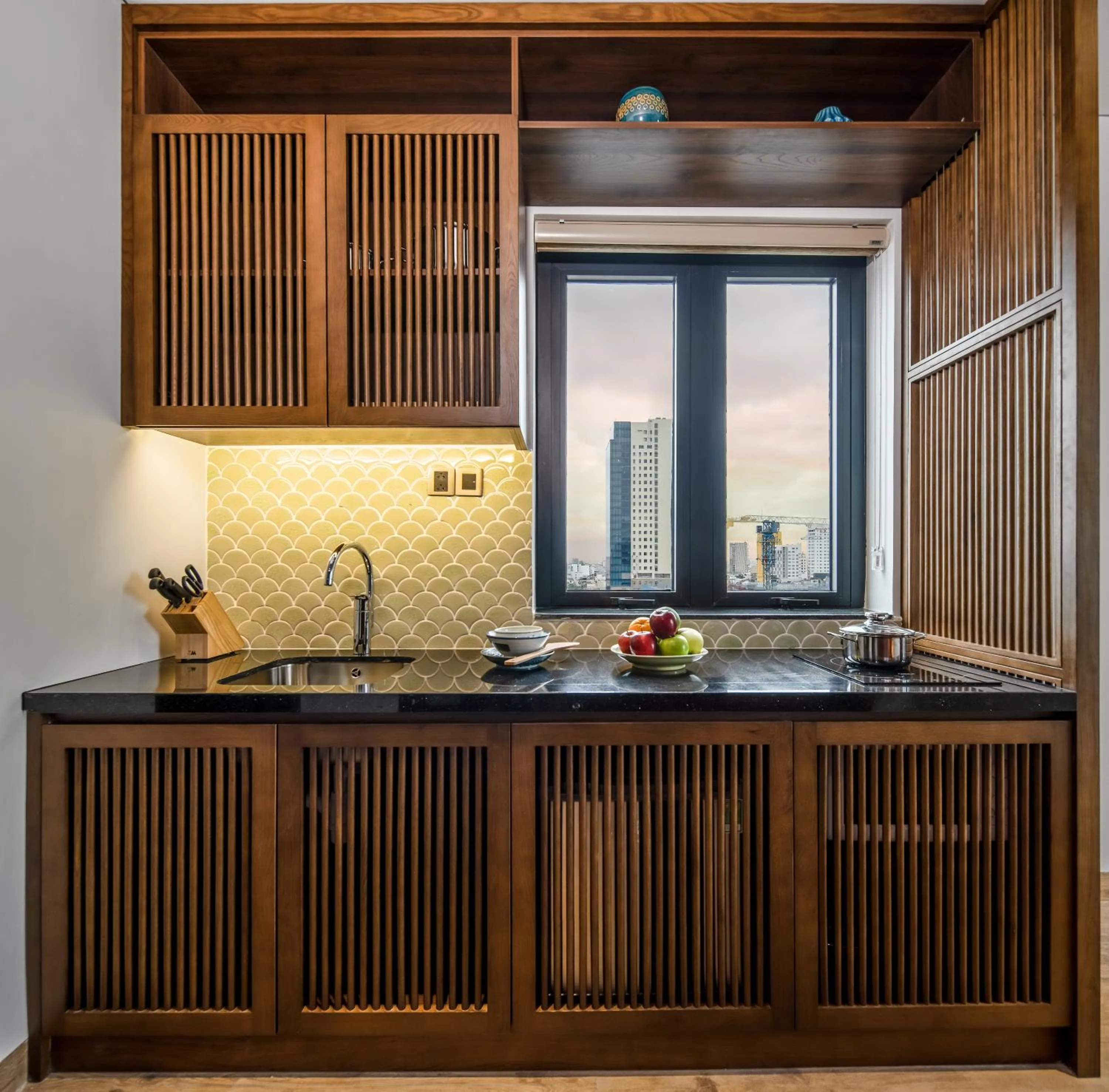 Kitchen or kitchenette in Seahorse Tropical Da Nang Hotel by Haviland