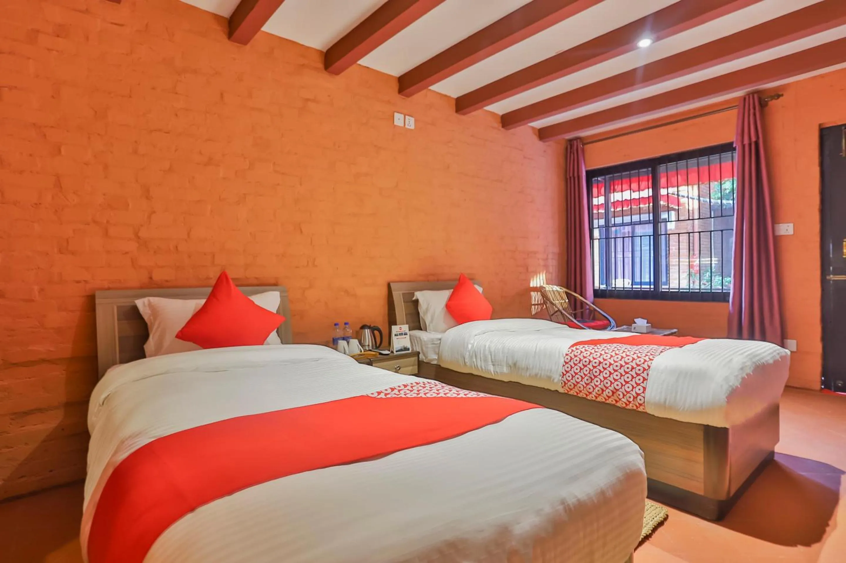 Bedroom, Bed in Kathmandu Cottage - Boutique