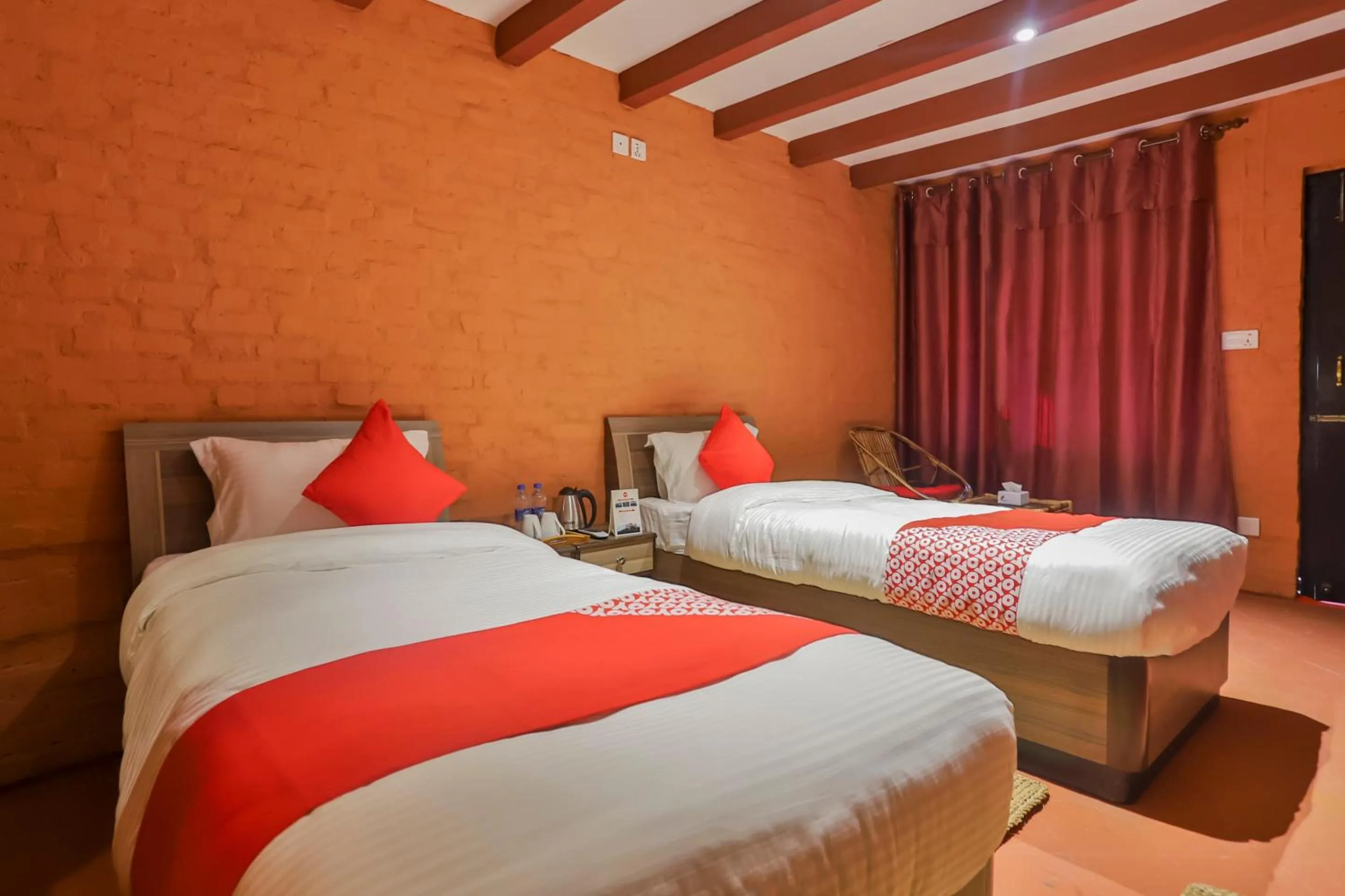 Bedroom, Bed in Kathmandu Cottage - Boutique