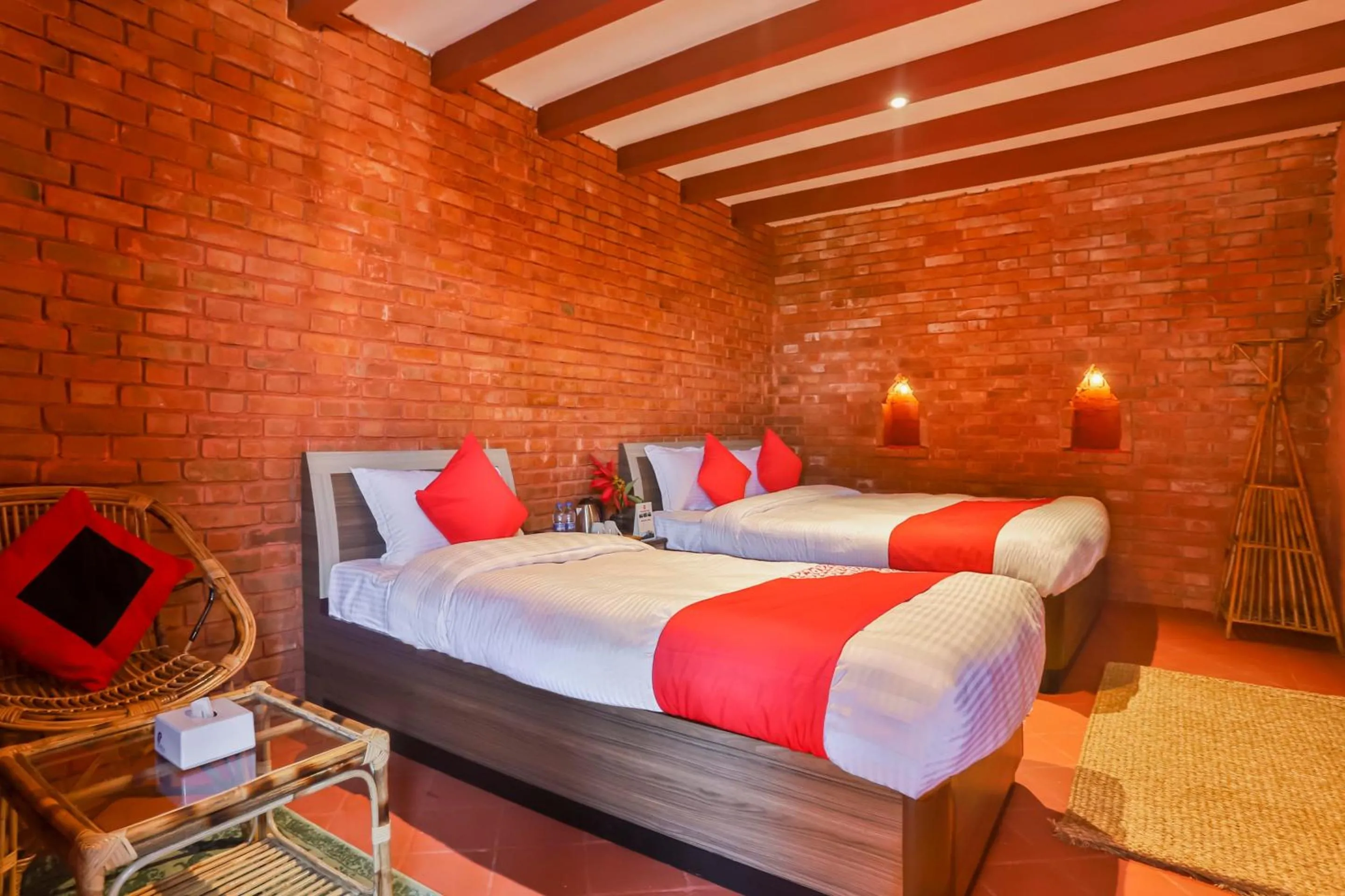Bedroom, Bed in Kathmandu Cottage - Boutique