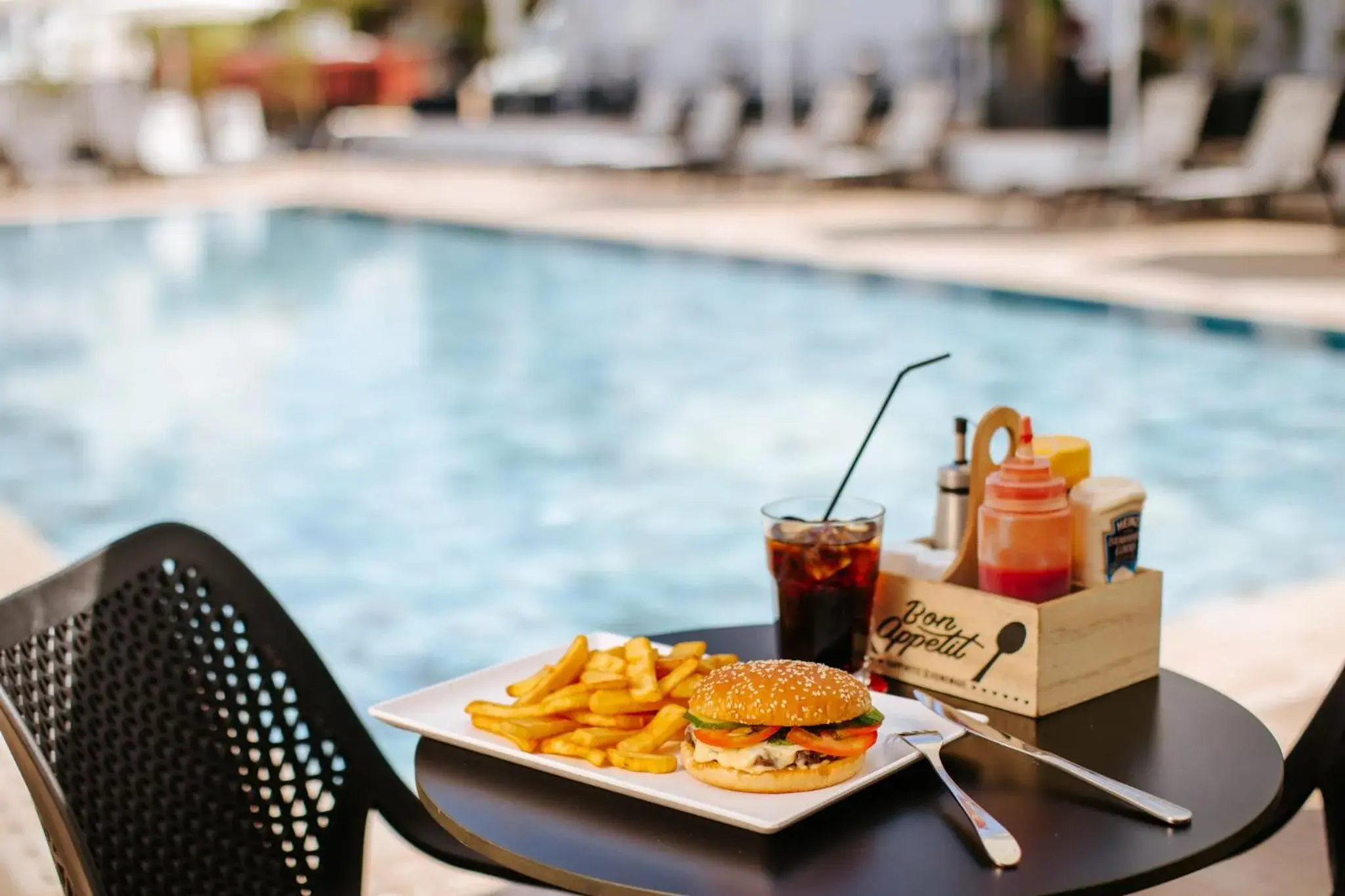Food and drinks, Swimming Pool in Cosmo Napa Boutique Hotel