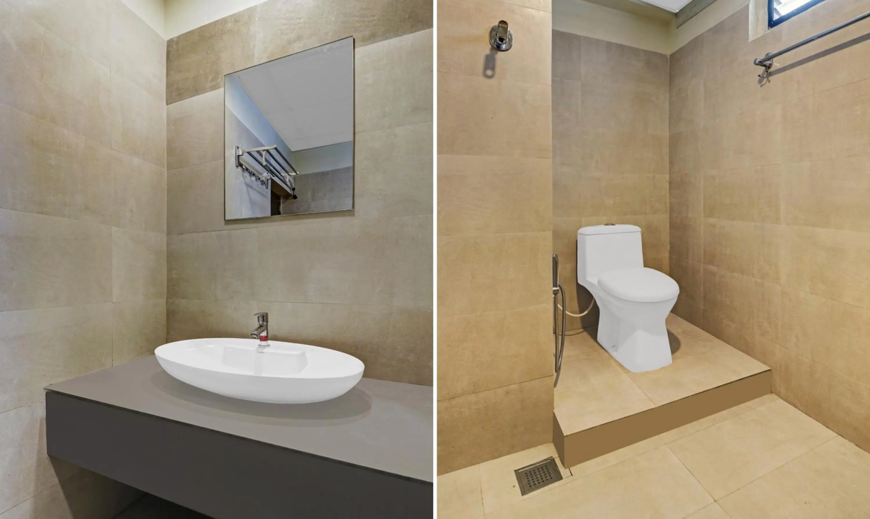 Bathroom in Treebo Darwesh Residency - 500m from Railway Station