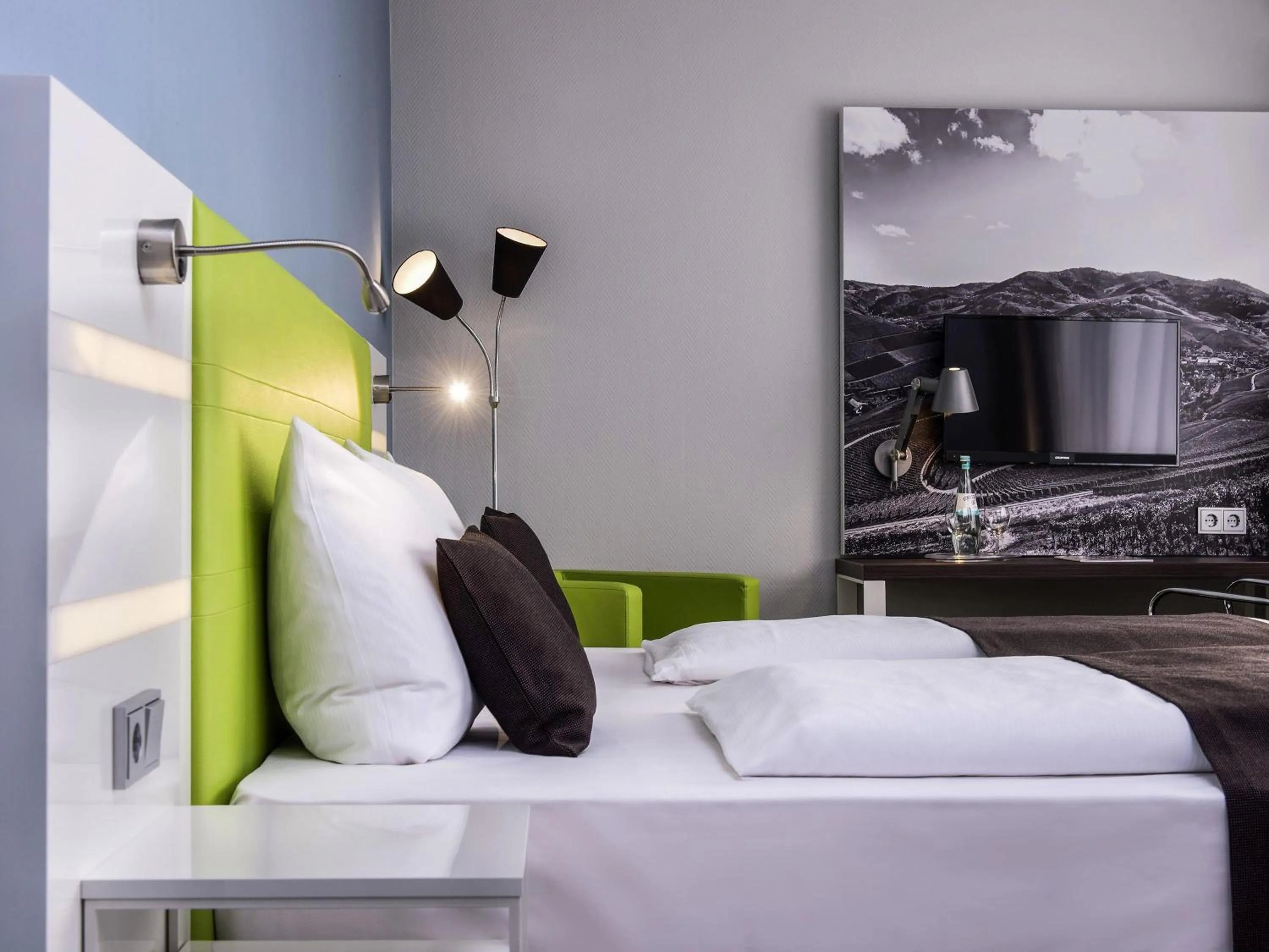 Bedroom, Bed in ibis Styles Offenburg City