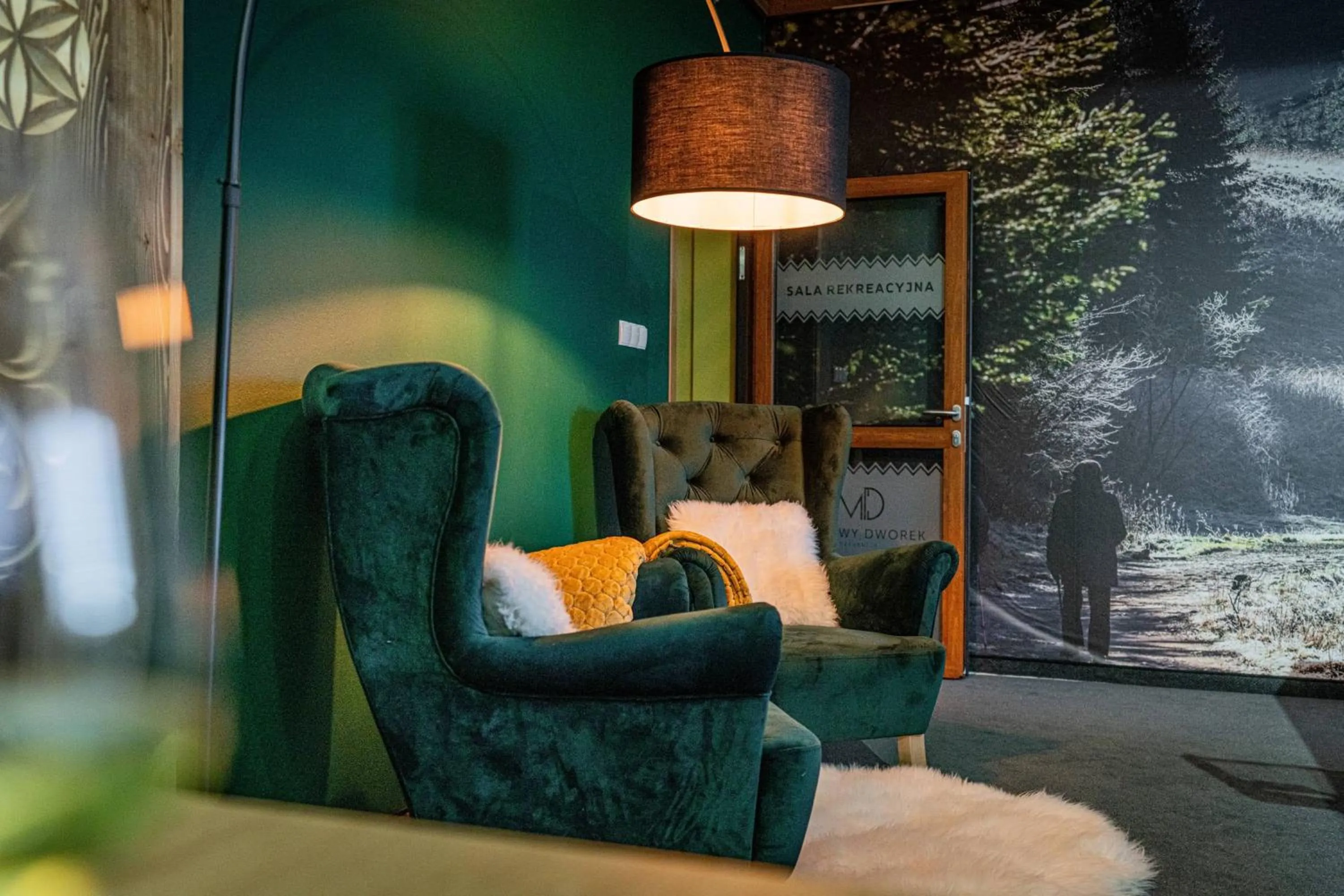 Communal lounge/ TV room in Rezydencja Markowy Dworek