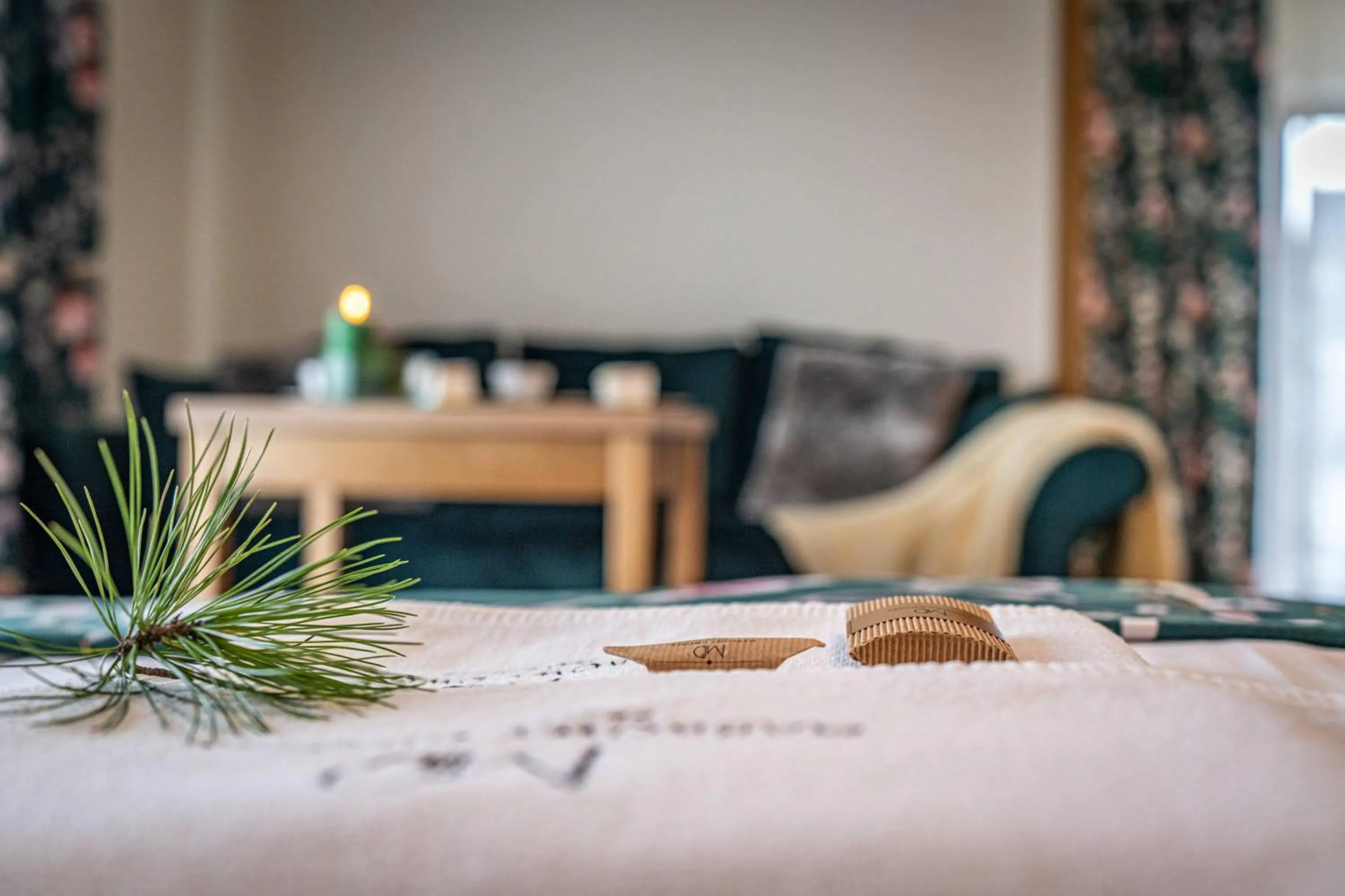 Seating area, Bed in Rezydencja Markowy Dworek