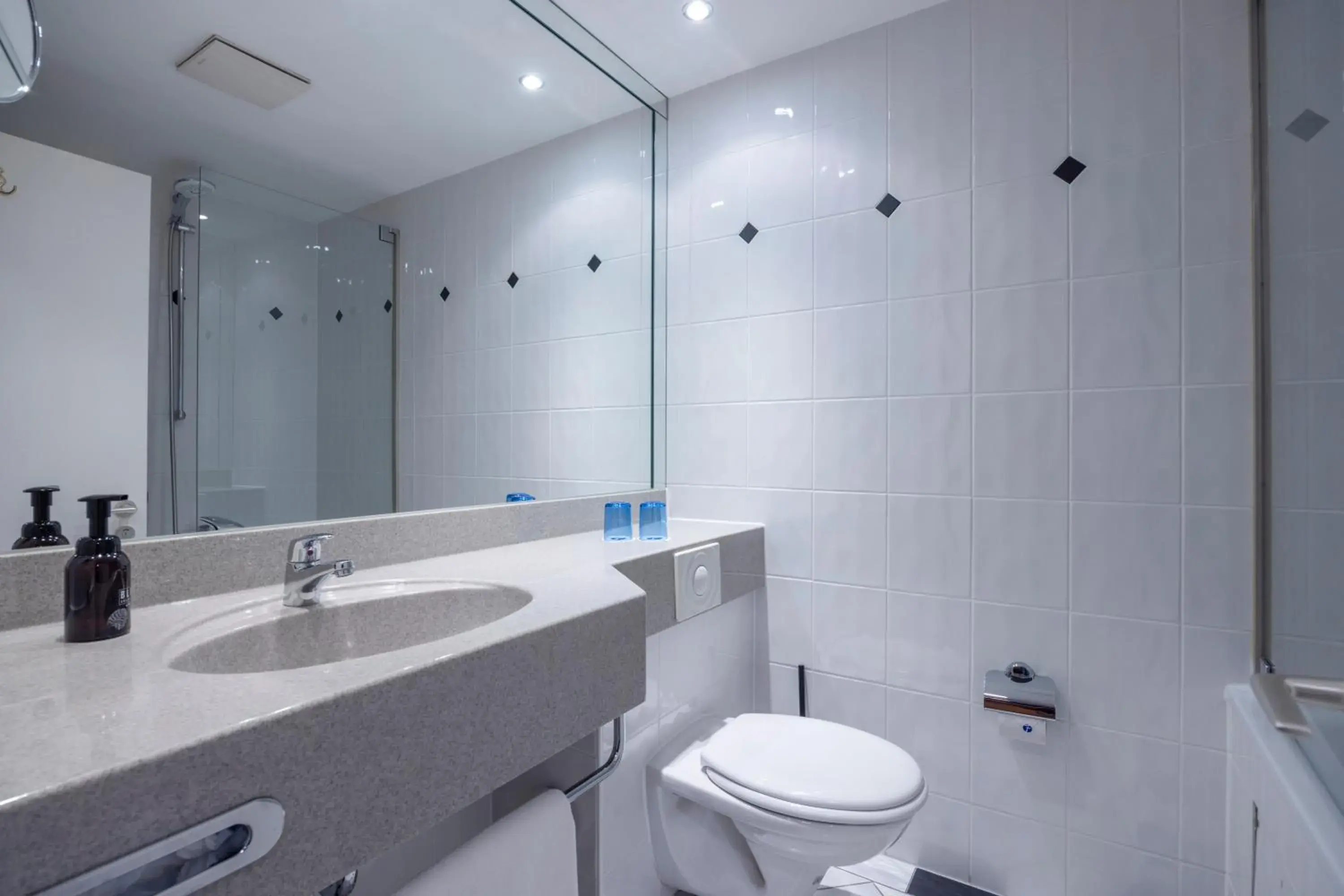 Toilet in Fletcher Hotel-Restaurant Arnsberg-Sauerland Toilet in Fletcher Hotel-Restaurant Arnsberg-Sauerland