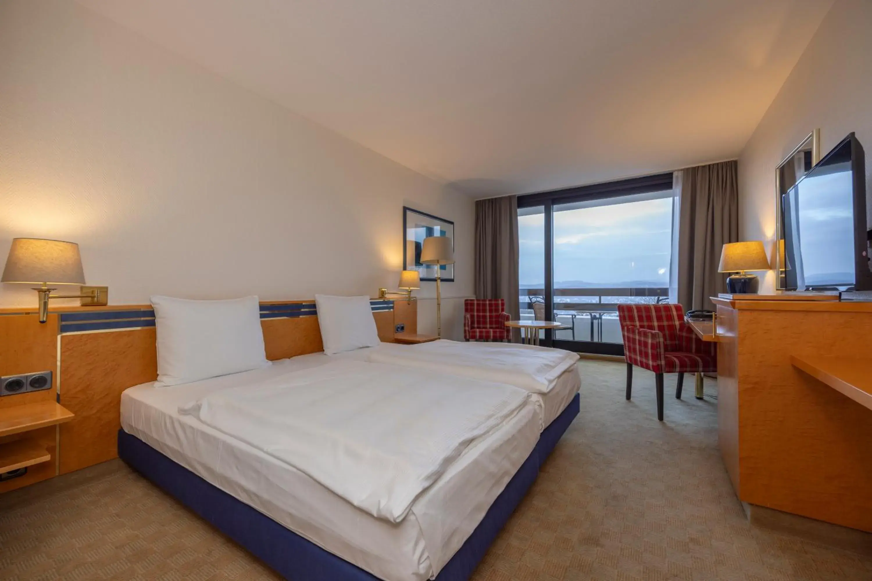 Bed in Fletcher Hotel-Restaurant Arnsberg-Sauerland Bed in Fletcher Hotel-Restaurant Arnsberg-Sauerland