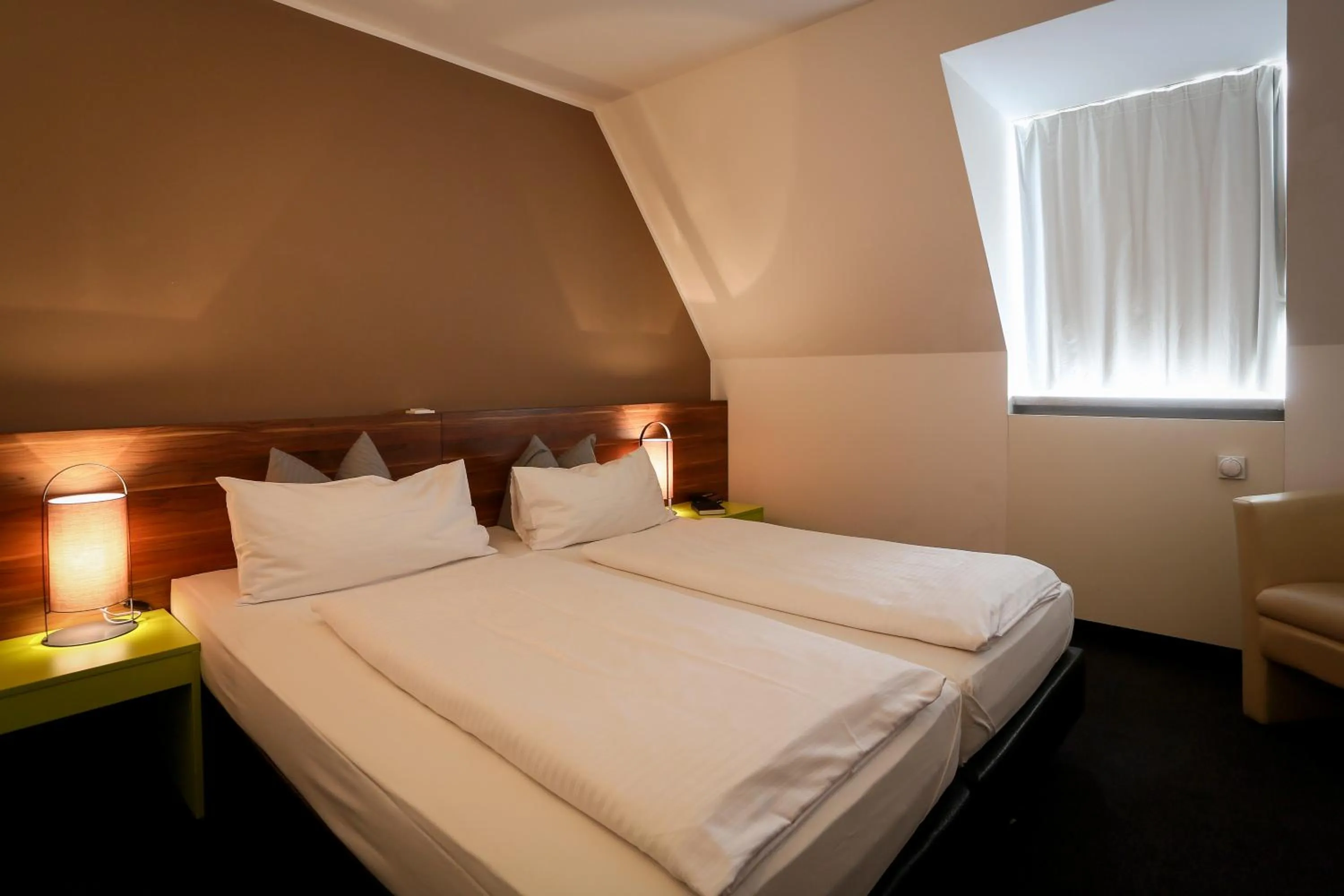 Bed in Hotel Schempp