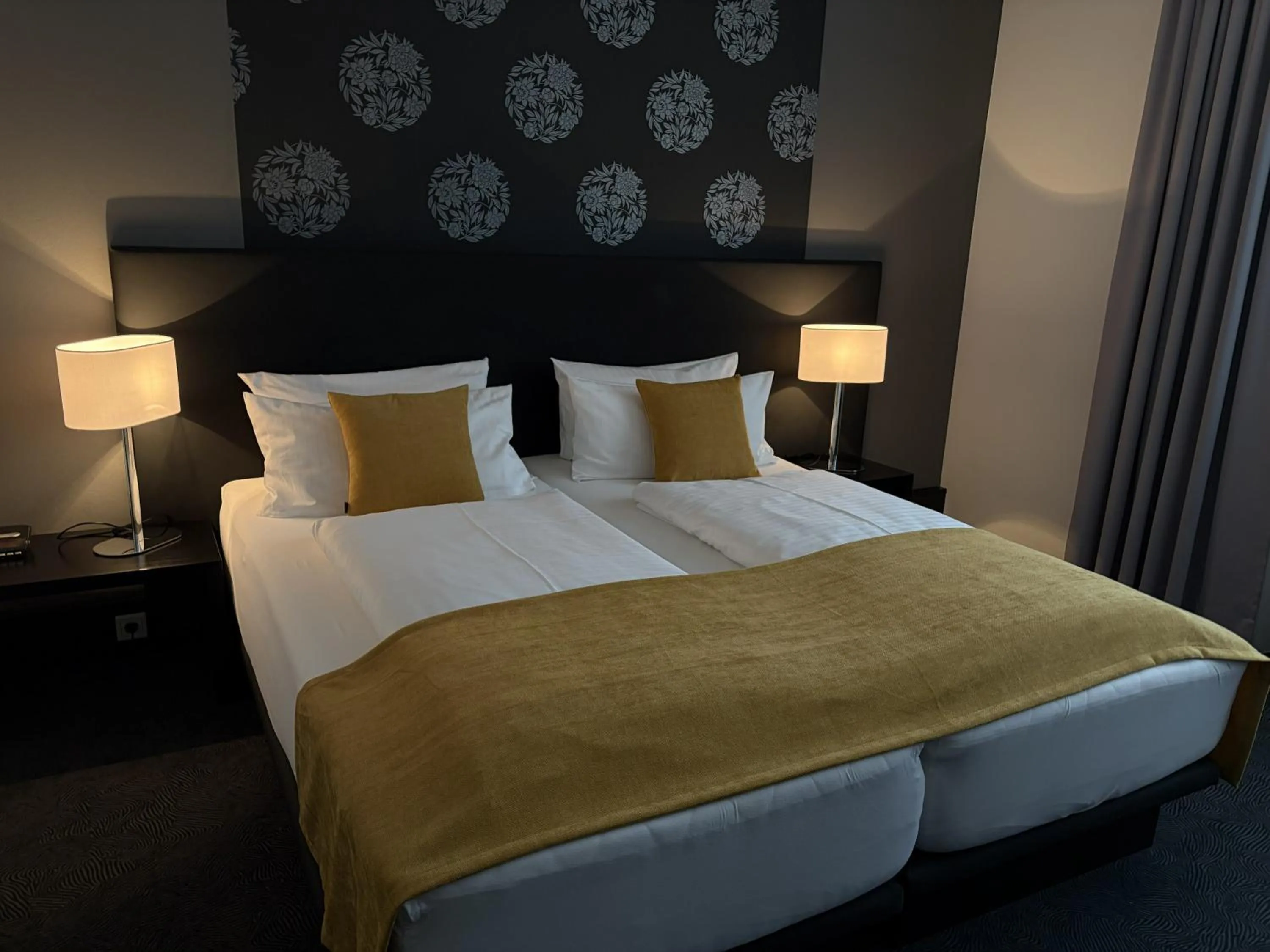 Bed in Hotel Schempp