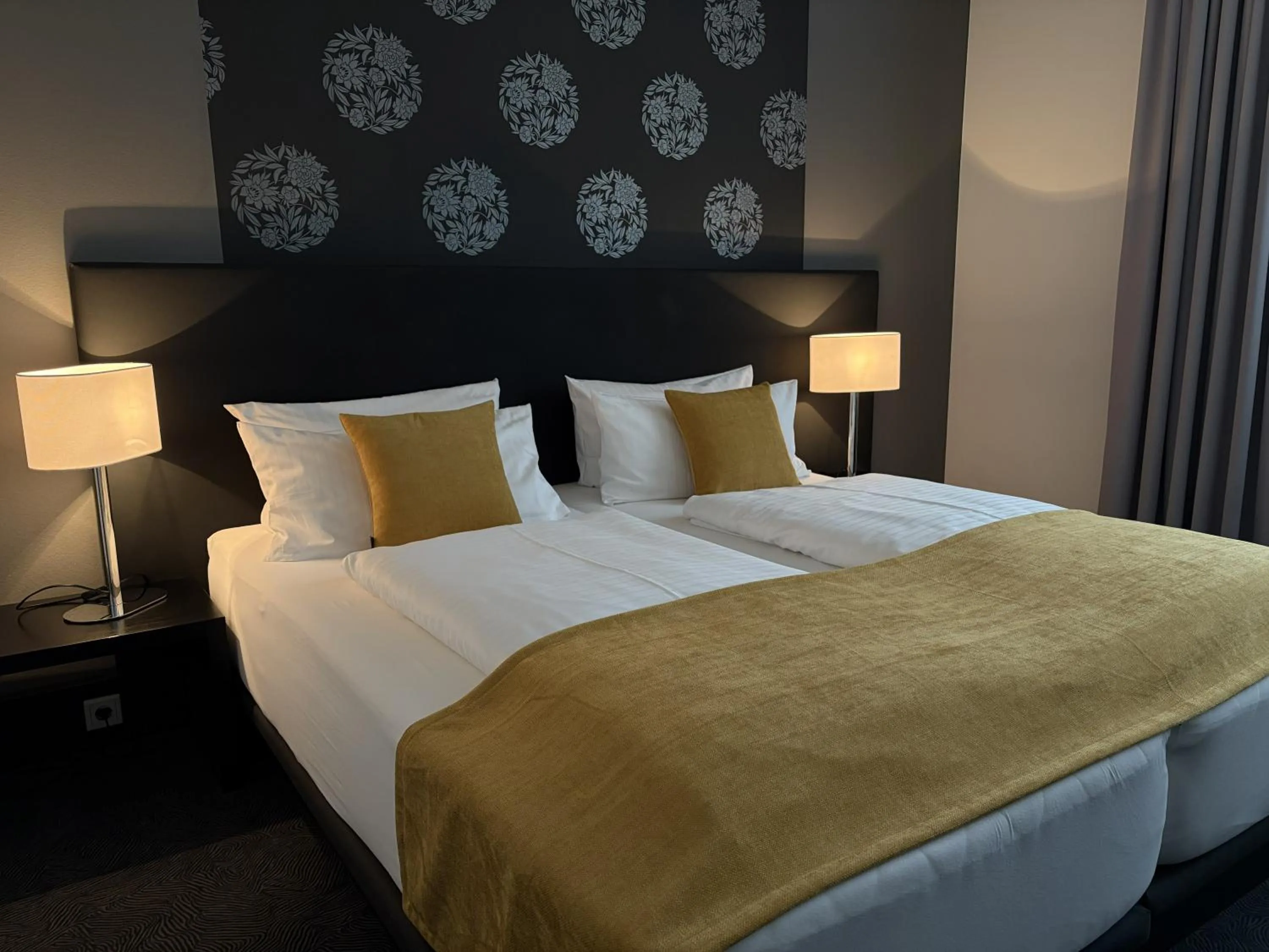 Bed in Hotel Schempp