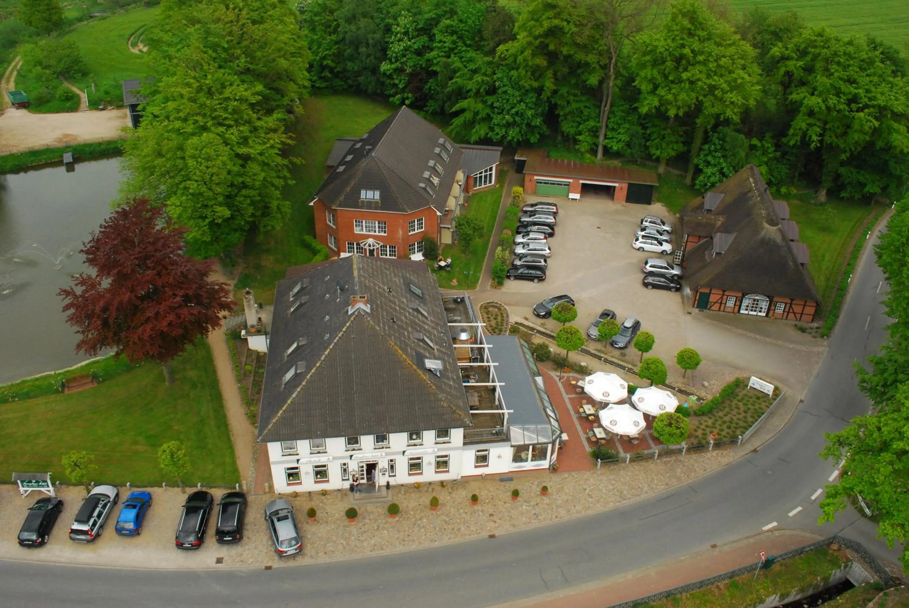 Bird's eye view in Flair Landhotel Strengliner Mühle