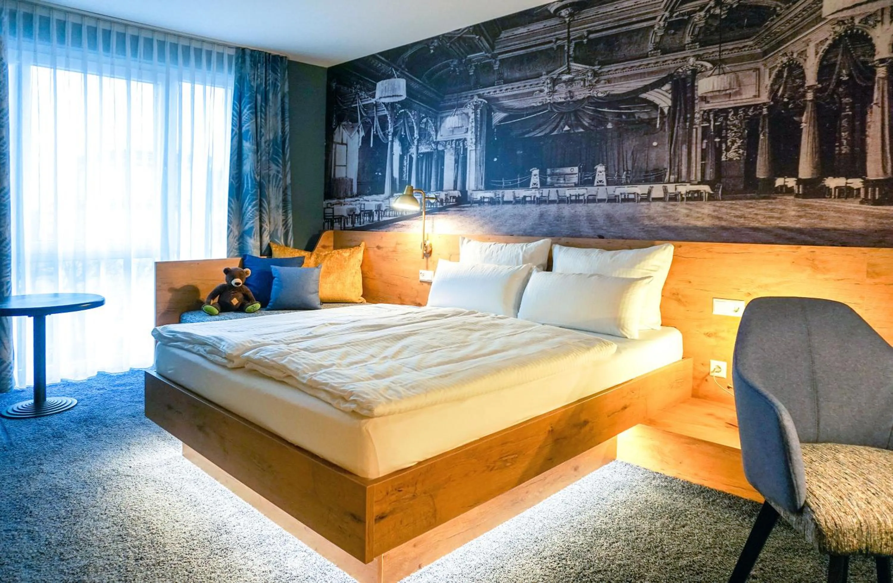 Bed in mightyTwice Hotel Dresden