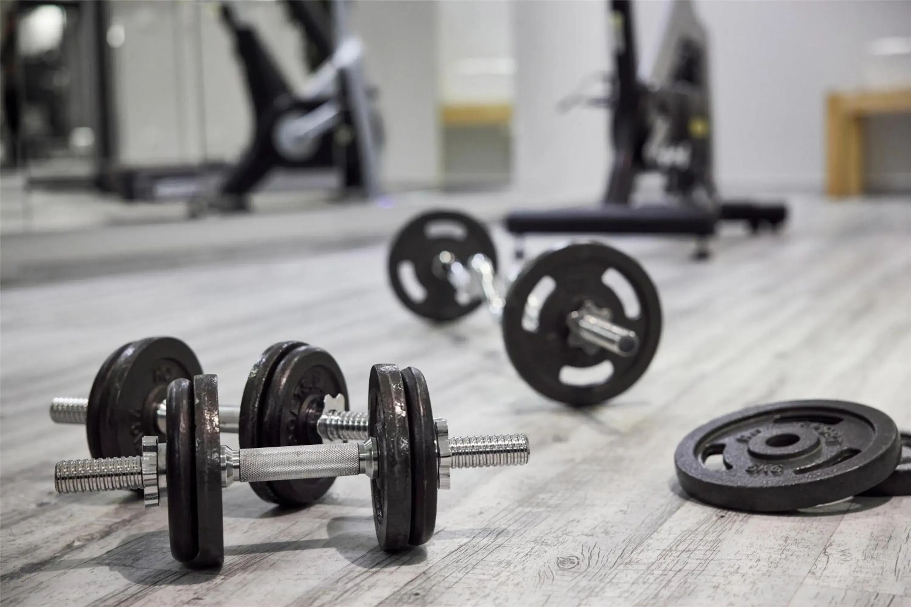 Fitness centre/facilities in Lindner Hotel Leverkusen BayArena, part of JdV by Hyatt Fitness centre/facilities in Lindner Hotel Leverkusen BayArena, part of JdV by Hyatt