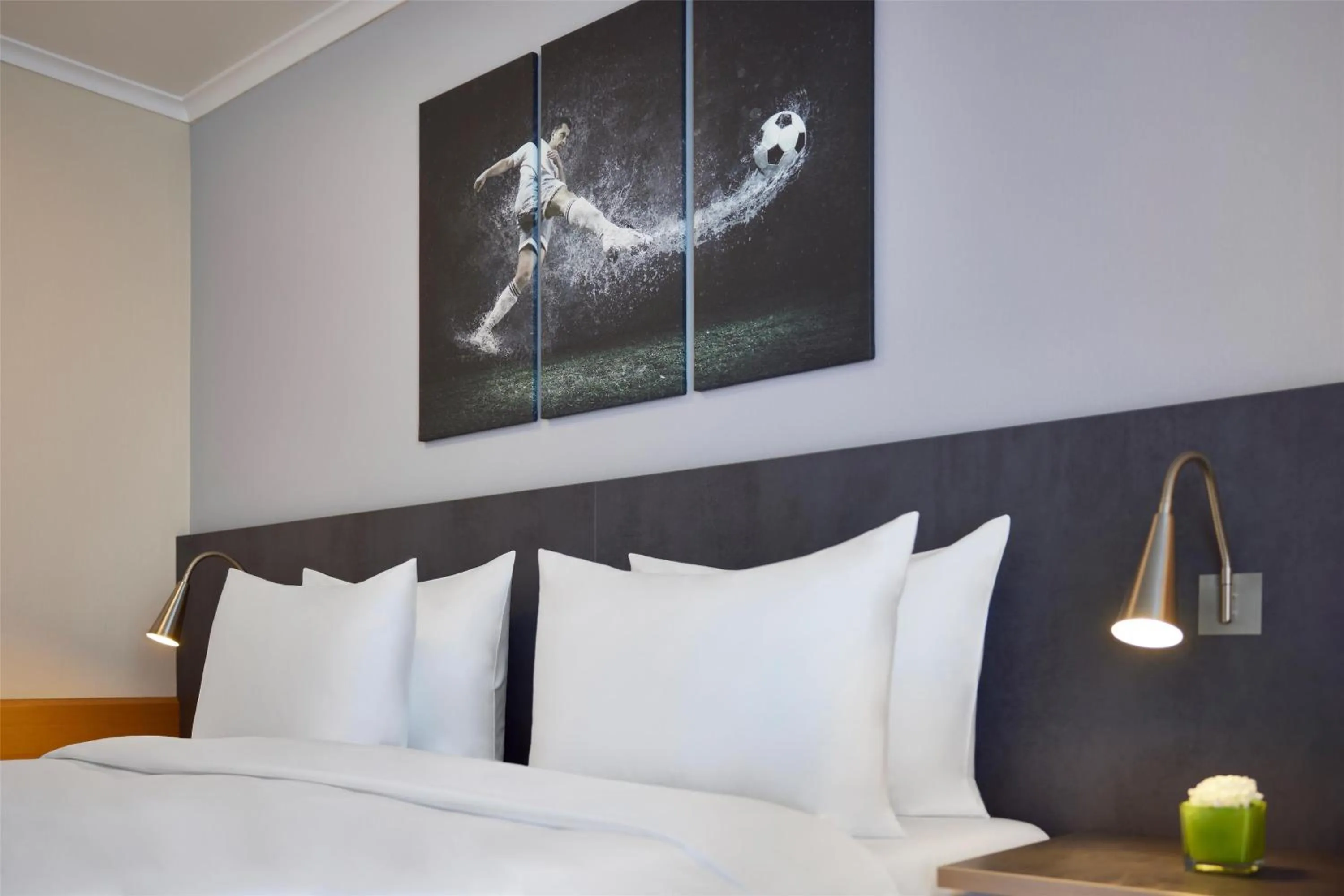 Bedroom, Bed in Lindner Hotel Leverkusen BayArena, part of JdV by Hyatt