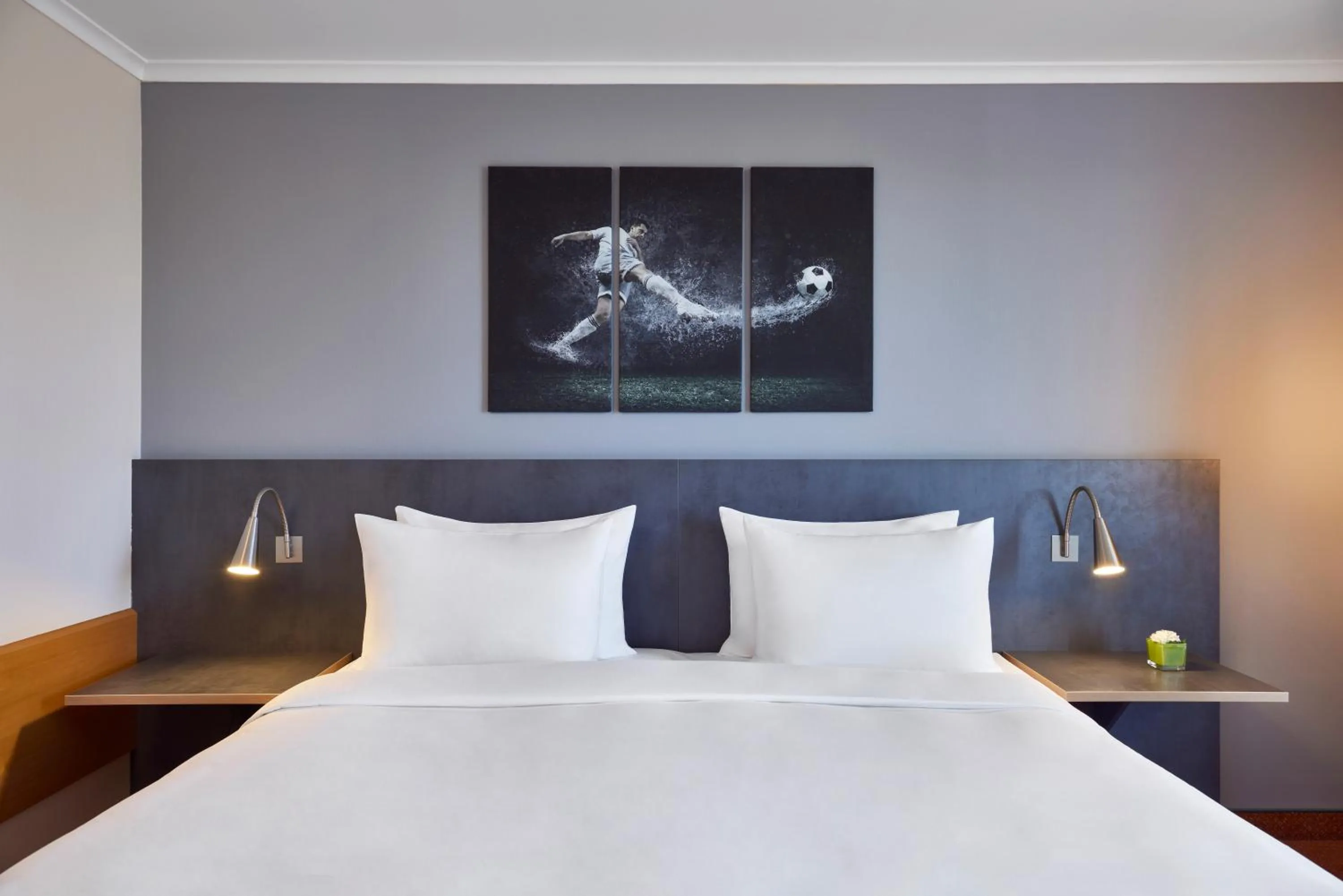 Bed in Lindner Hotel Leverkusen BayArena, part of JdV by Hyatt