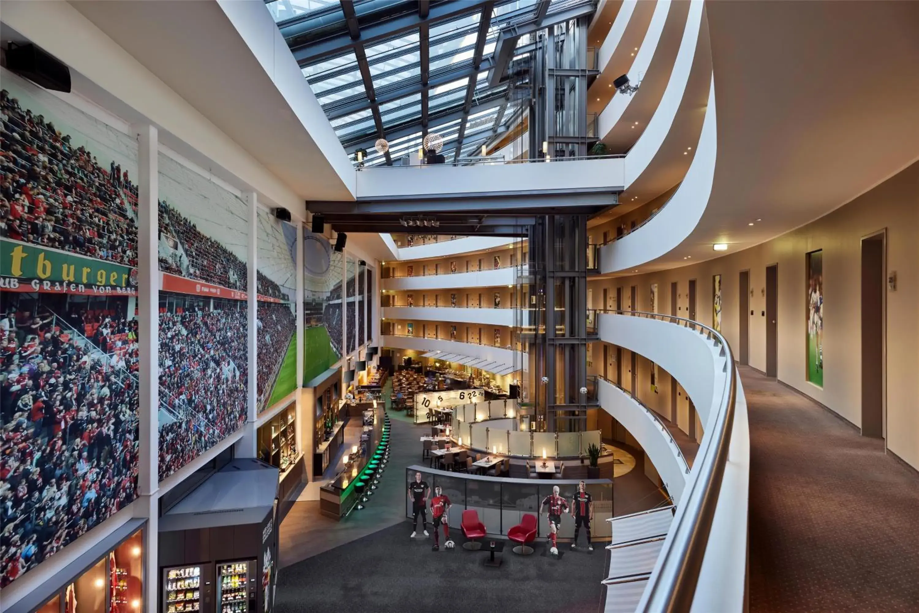 Lobby or reception in Lindner Hotel Leverkusen BayArena, part of JdV by Hyatt Lobby or reception in Lindner Hotel Leverkusen BayArena, part of JdV by Hyatt