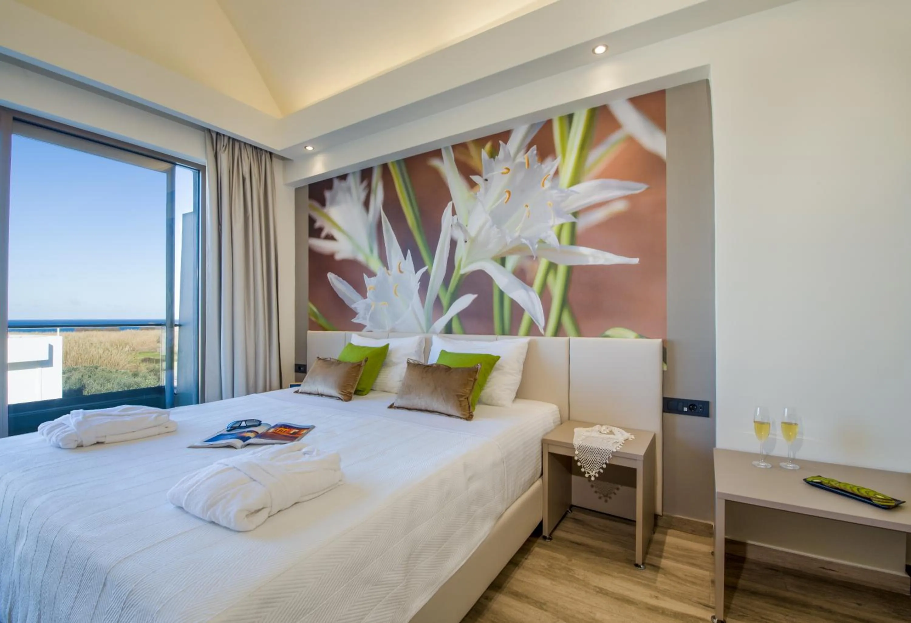 Bed in Incognito Creta Luxury Suites and More