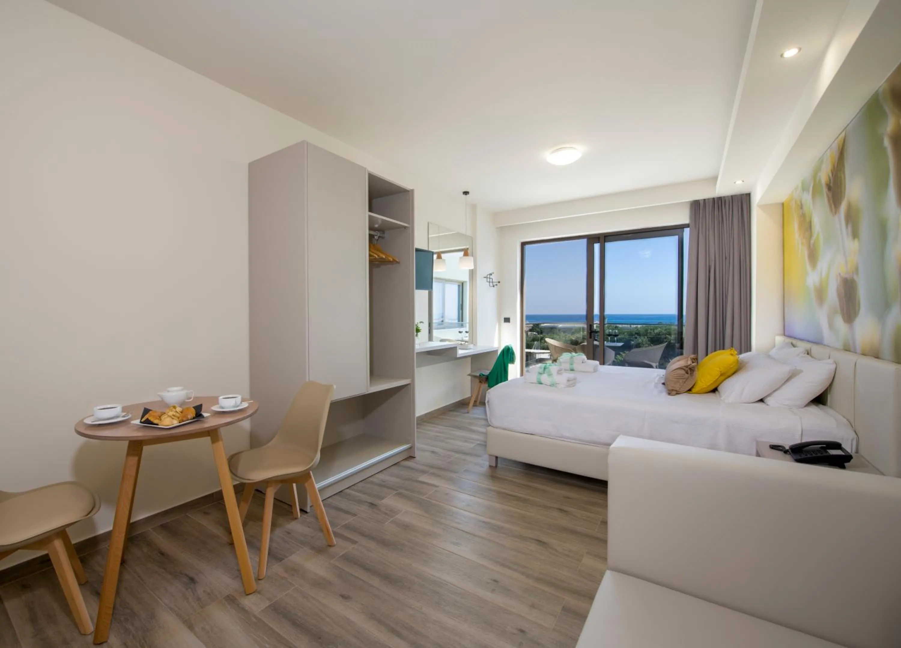 Living room, Bed in Incognito Creta Luxury Suites and More
