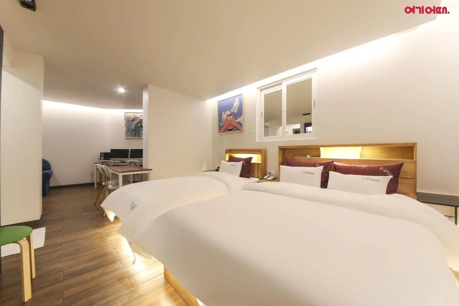 Bed in Hotel Yeogijoa