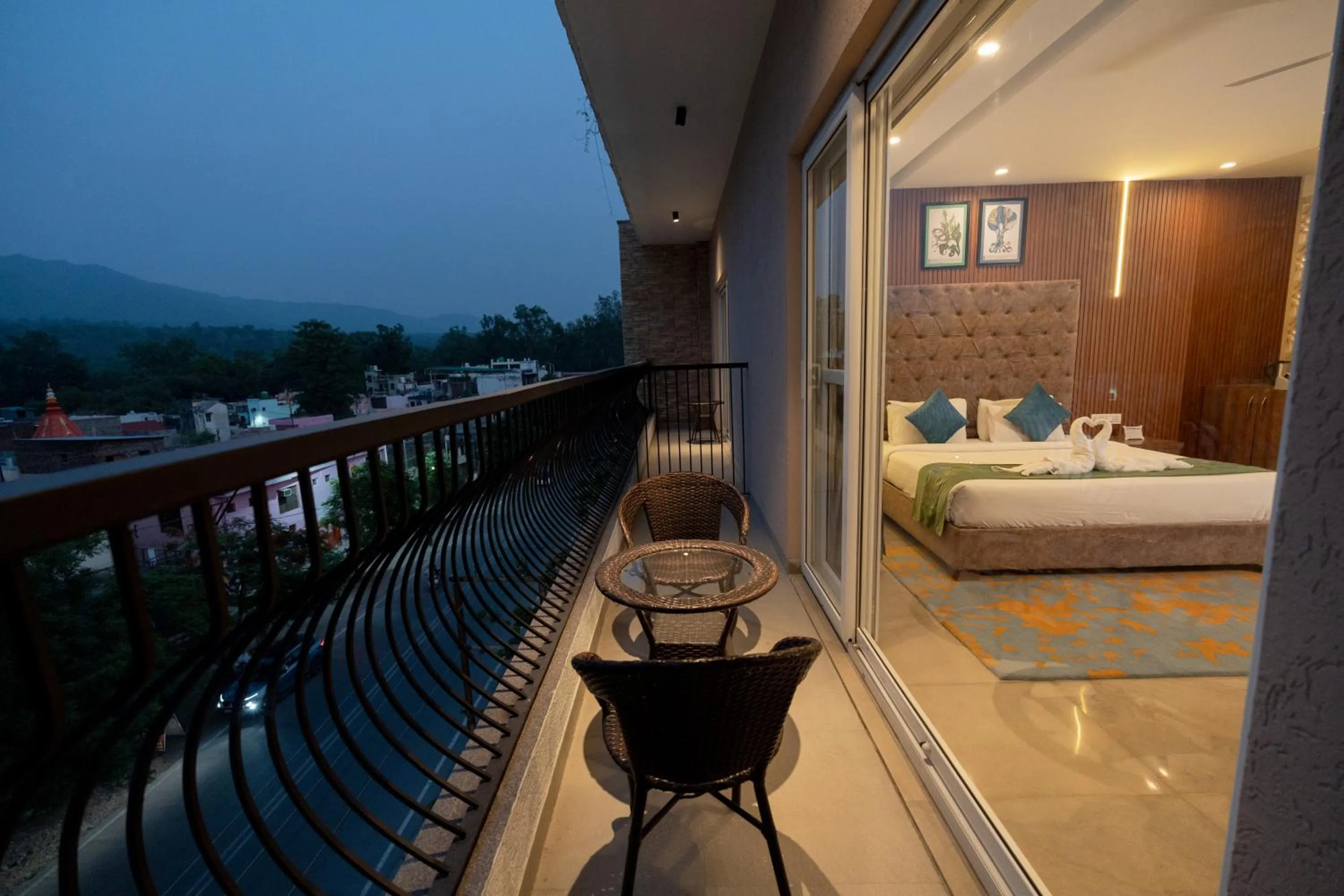 Balcony/Terrace in HOLYWATER Hotel by Ganga Kinare #150 mts from Ganga Ghat Rishikesh