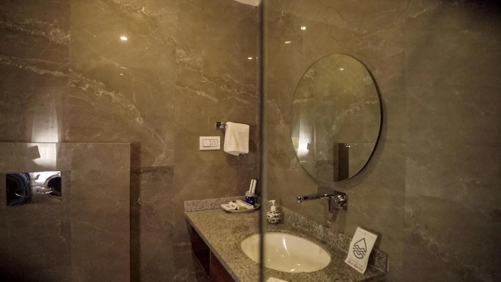 Bathroom in HOLYWATER Hotel by Ganga Kinare #150 mts from Ganga Ghat Rishikesh