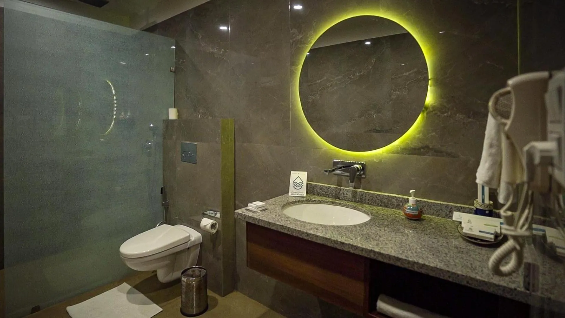 Bathroom in HOLYWATER Hotel by Ganga Kinare #150 mts from Ganga Ghat Rishikesh