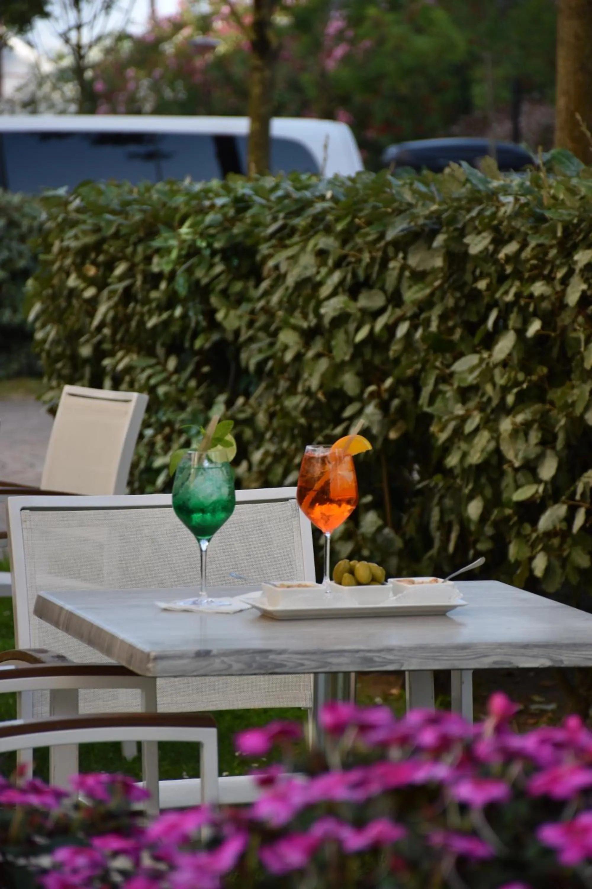 Patio in Aparthotel Holiday