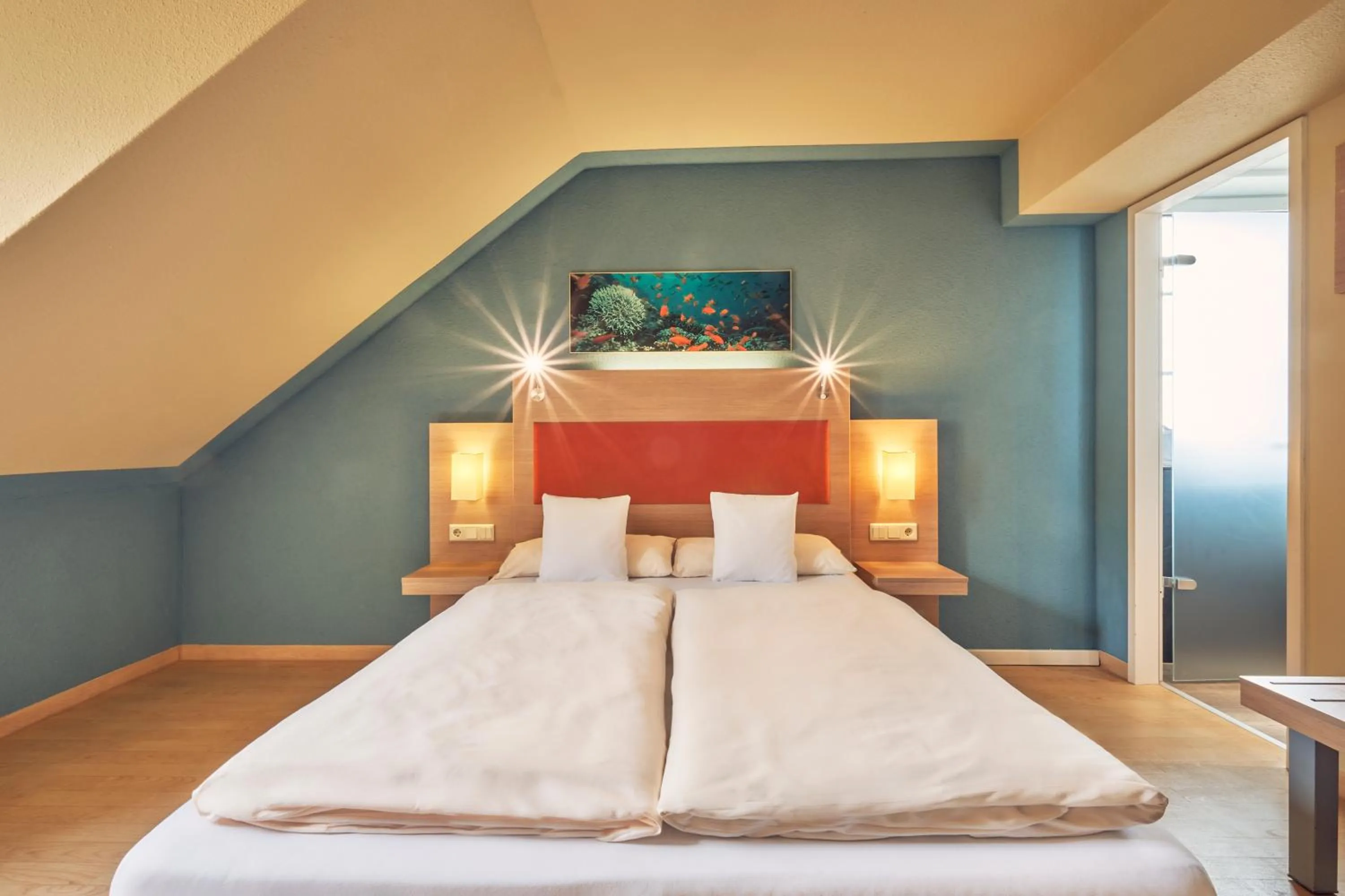 Photo of the whole room, Bed in AKZENT Hotel Aufkirchen