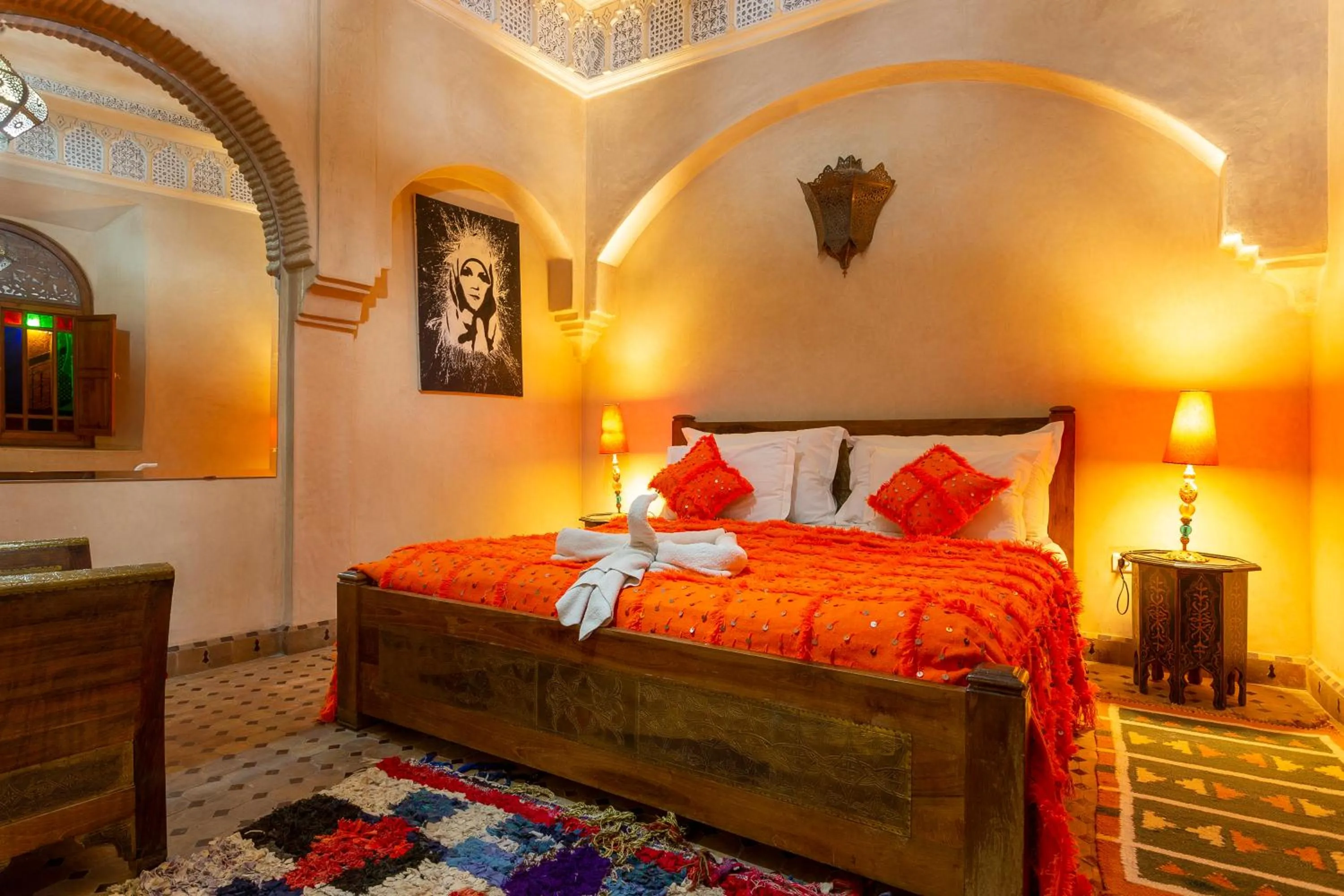 Bed in Riad Agdal Royal & Spa